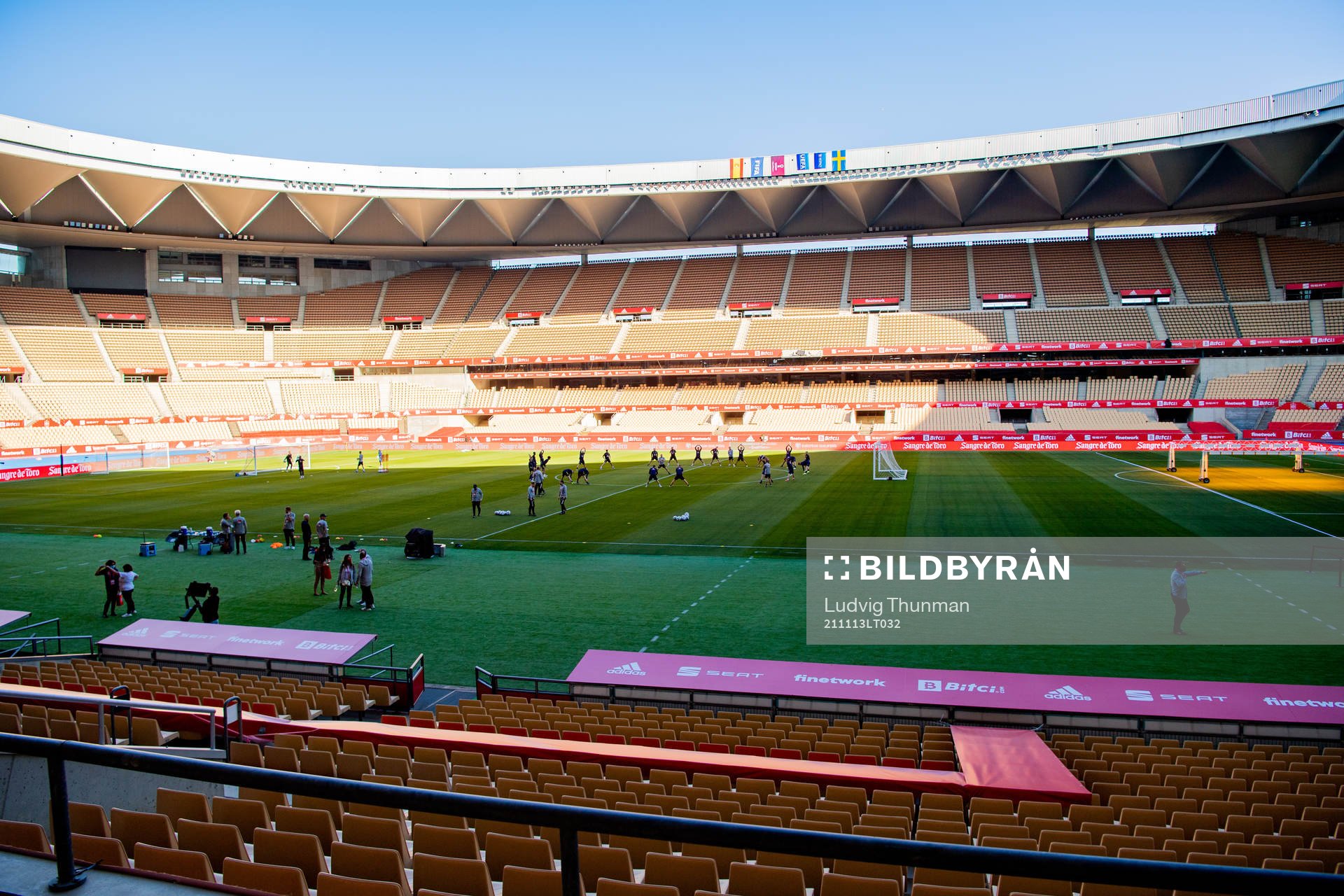 General view of the Swedish national football team