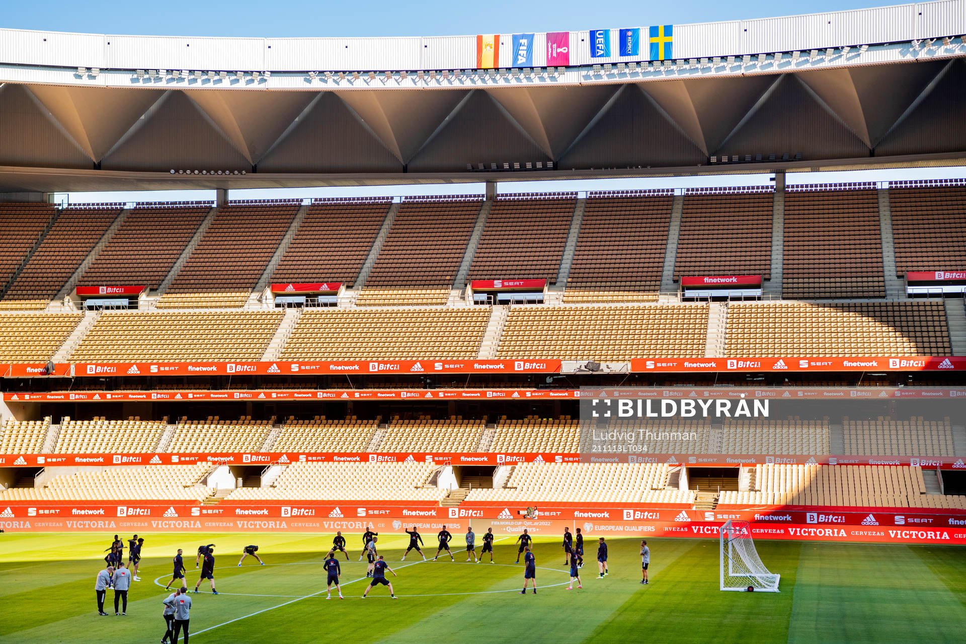 General view of the Swedish national football team
