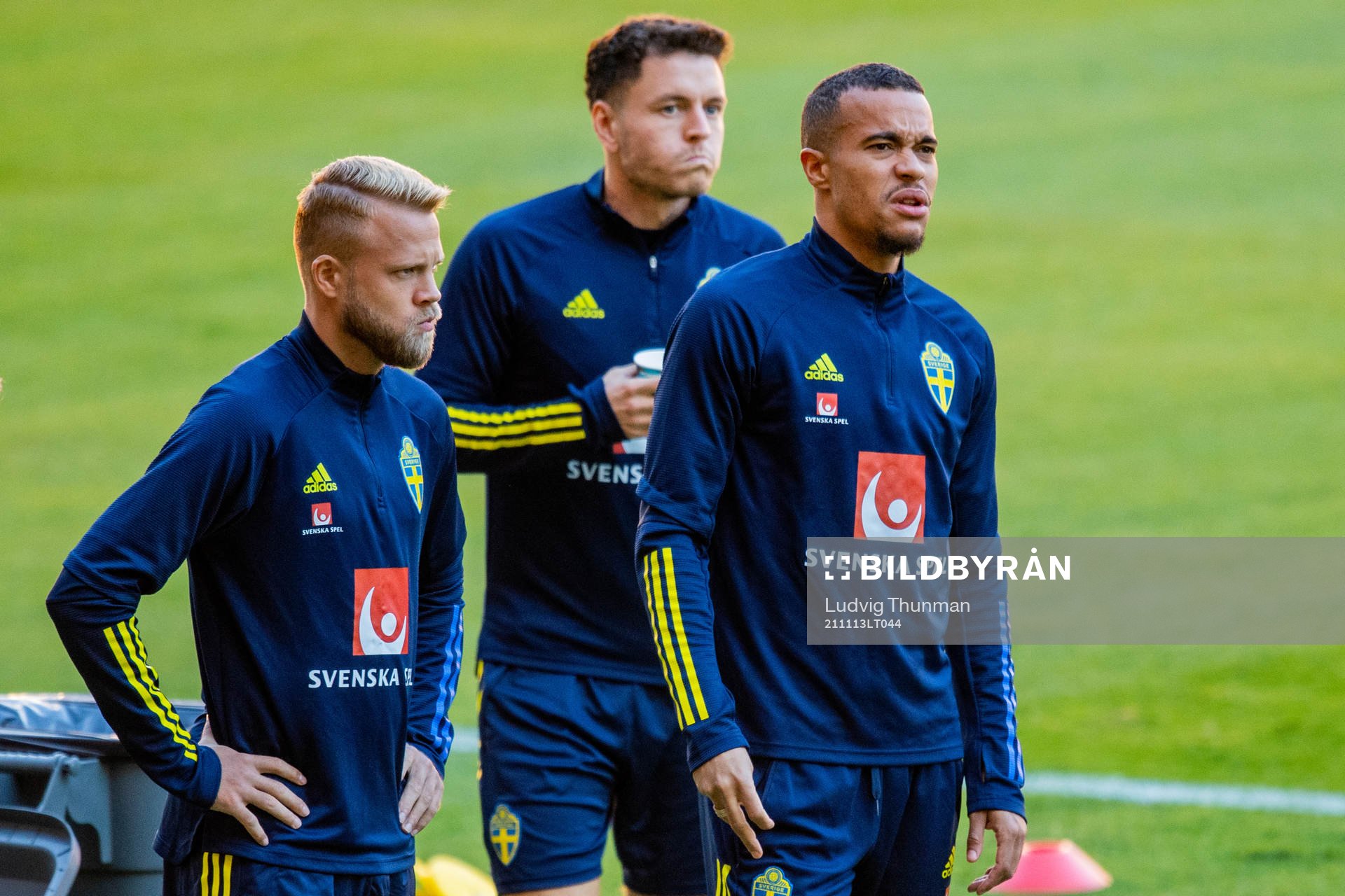 Daniel Sundgren, Kerim Mrabti and Robin Quaison of the