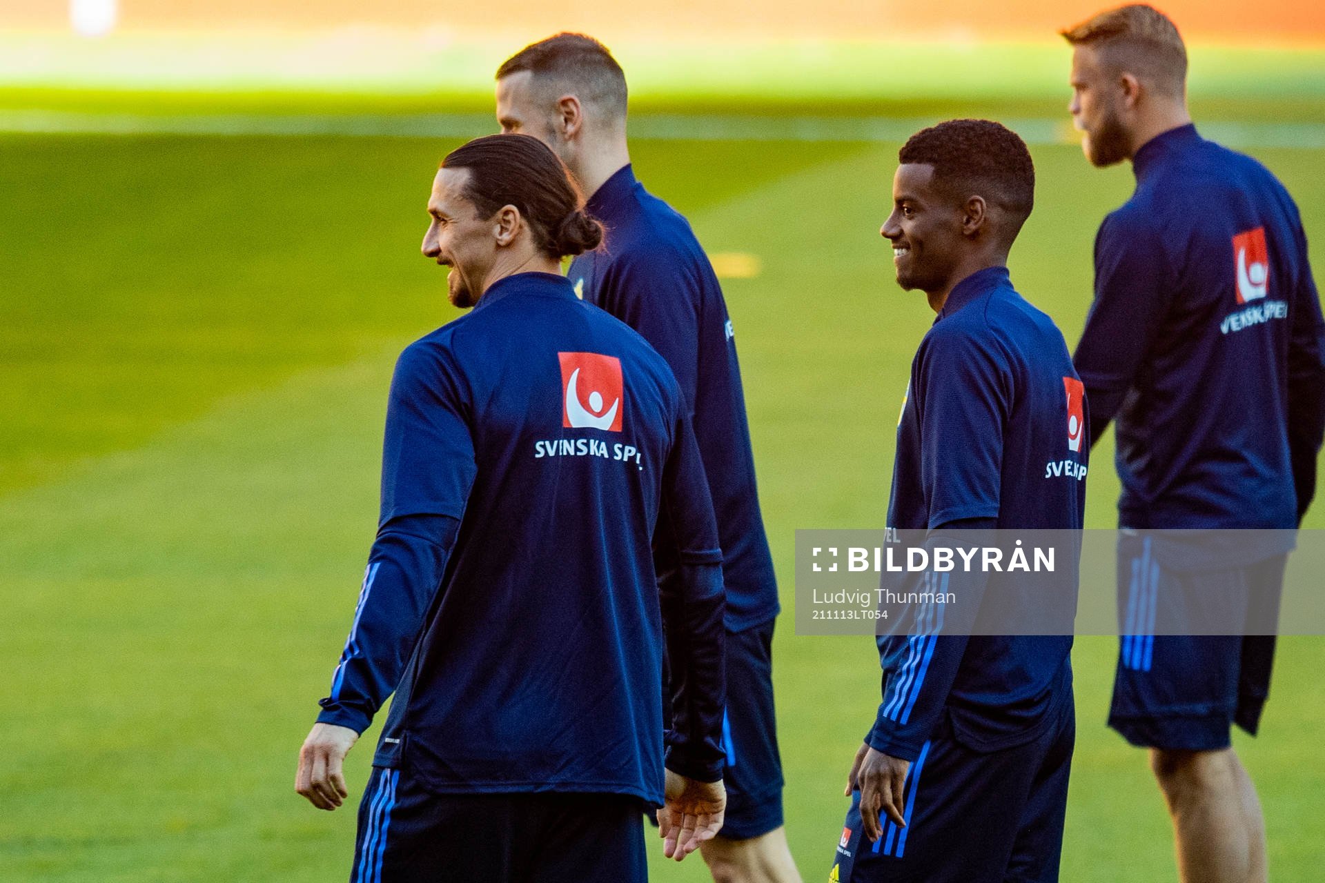 Zlatan Ibrahimovic and Alexander Isak of the Swedish