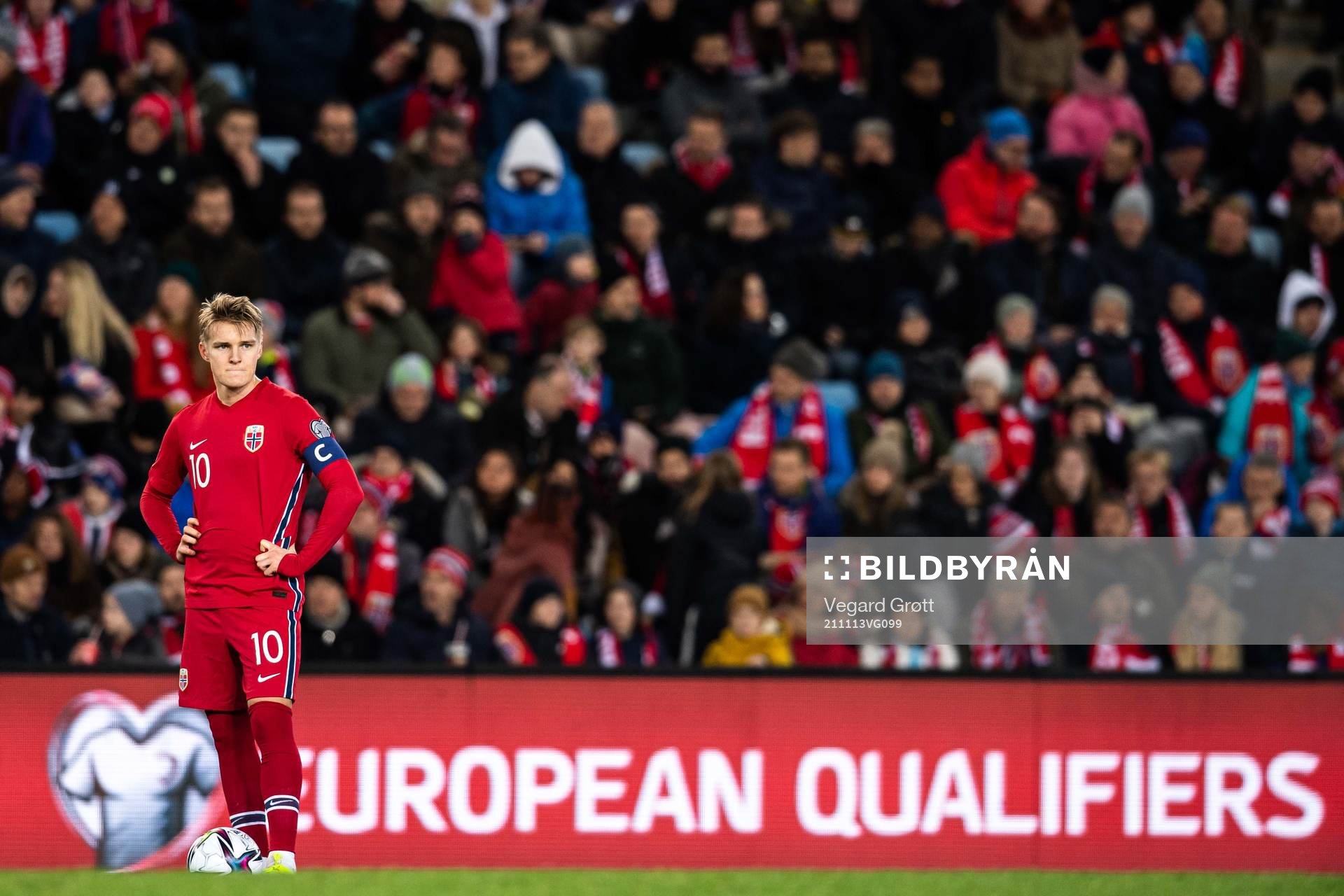 Martin Ødegaard of Norway looks dejected
