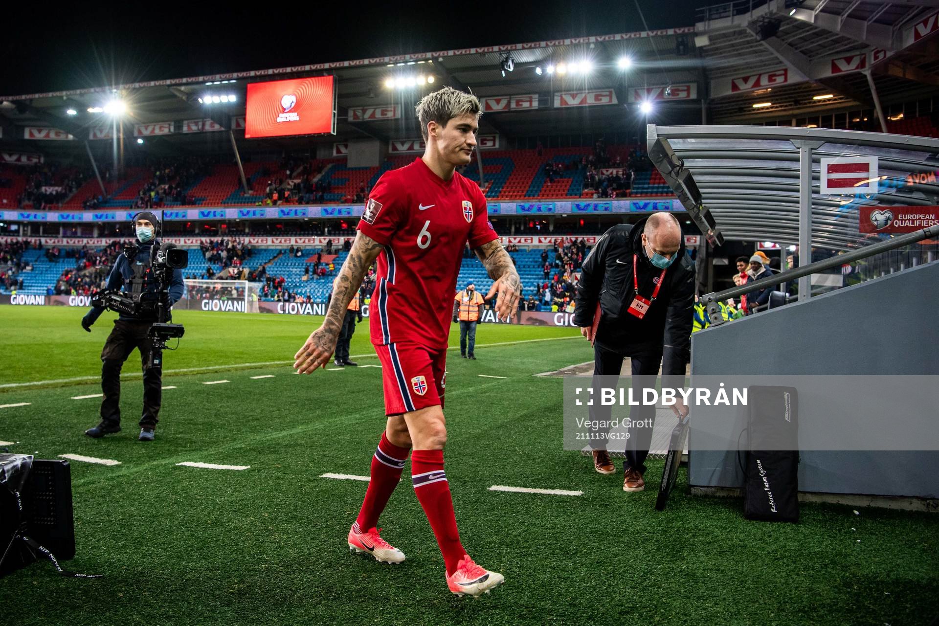 Mathias Normann of Norway looks dejected