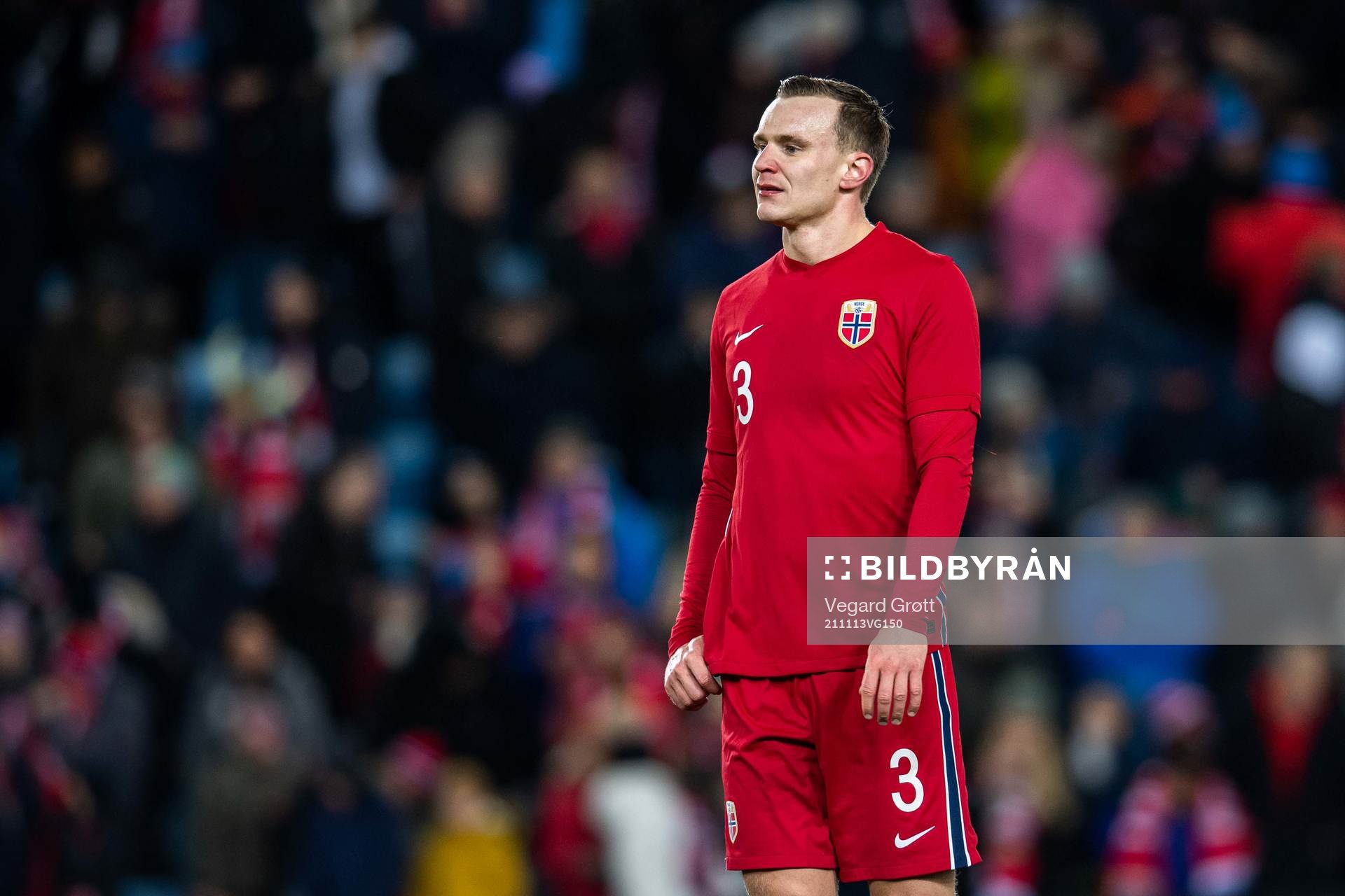Marius Lode of Norway looks dejected