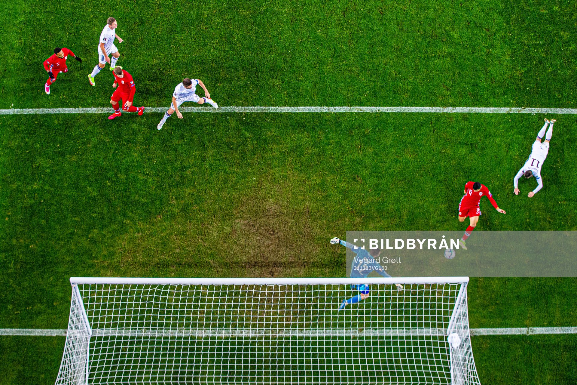 Mohamed Elyounoussi of Norway scores the disallowed 1-0