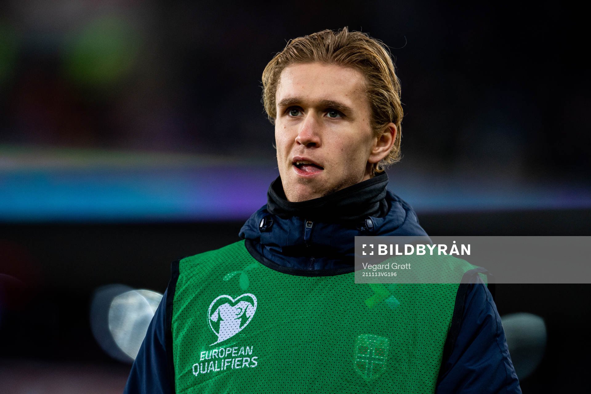 Ola Solbakken of Norway warms up