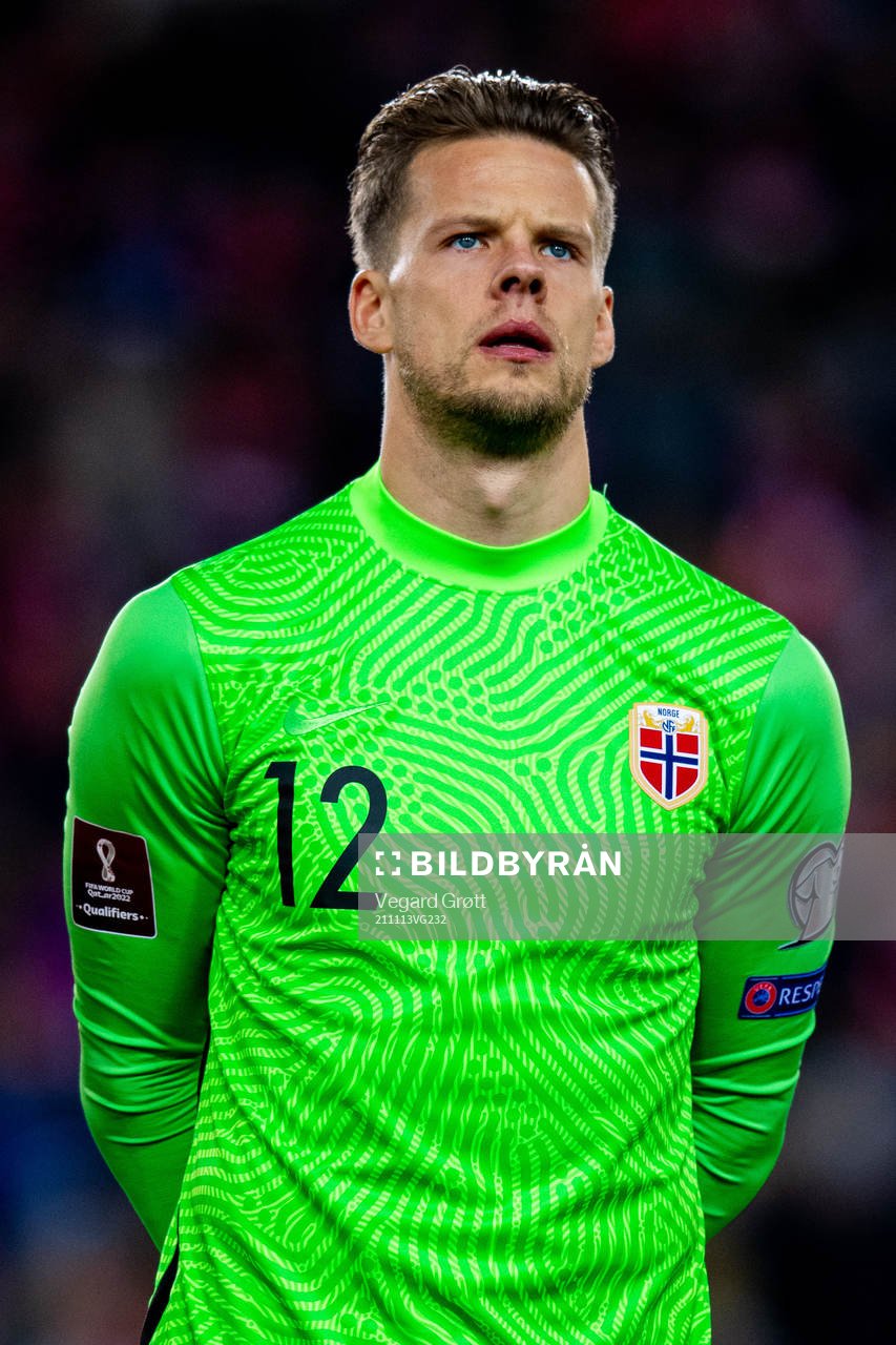 Goalkeeper Ørjan Håskjold Nyland of Norway