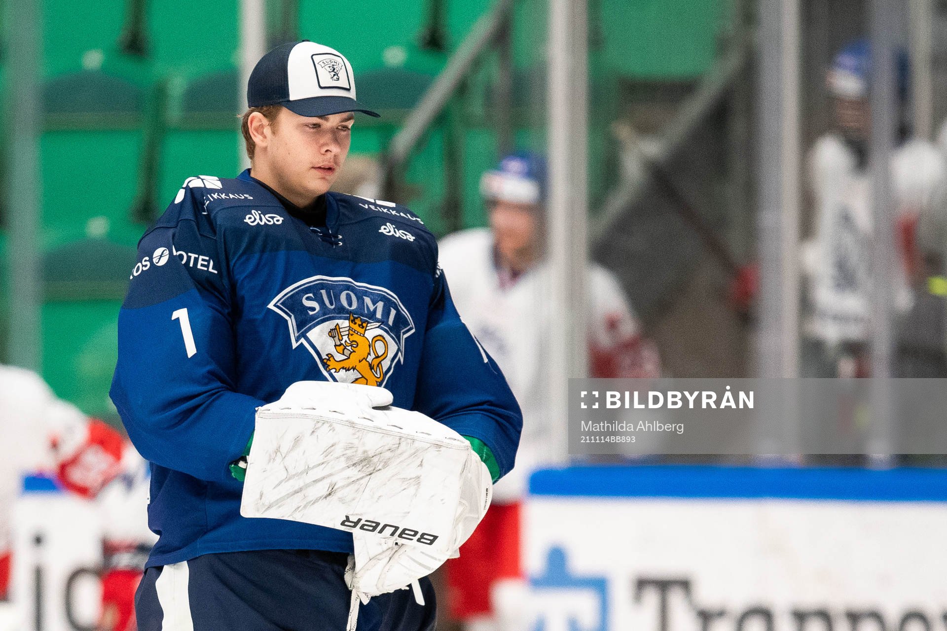 Goalkeeper Max Lundgren of Finland
