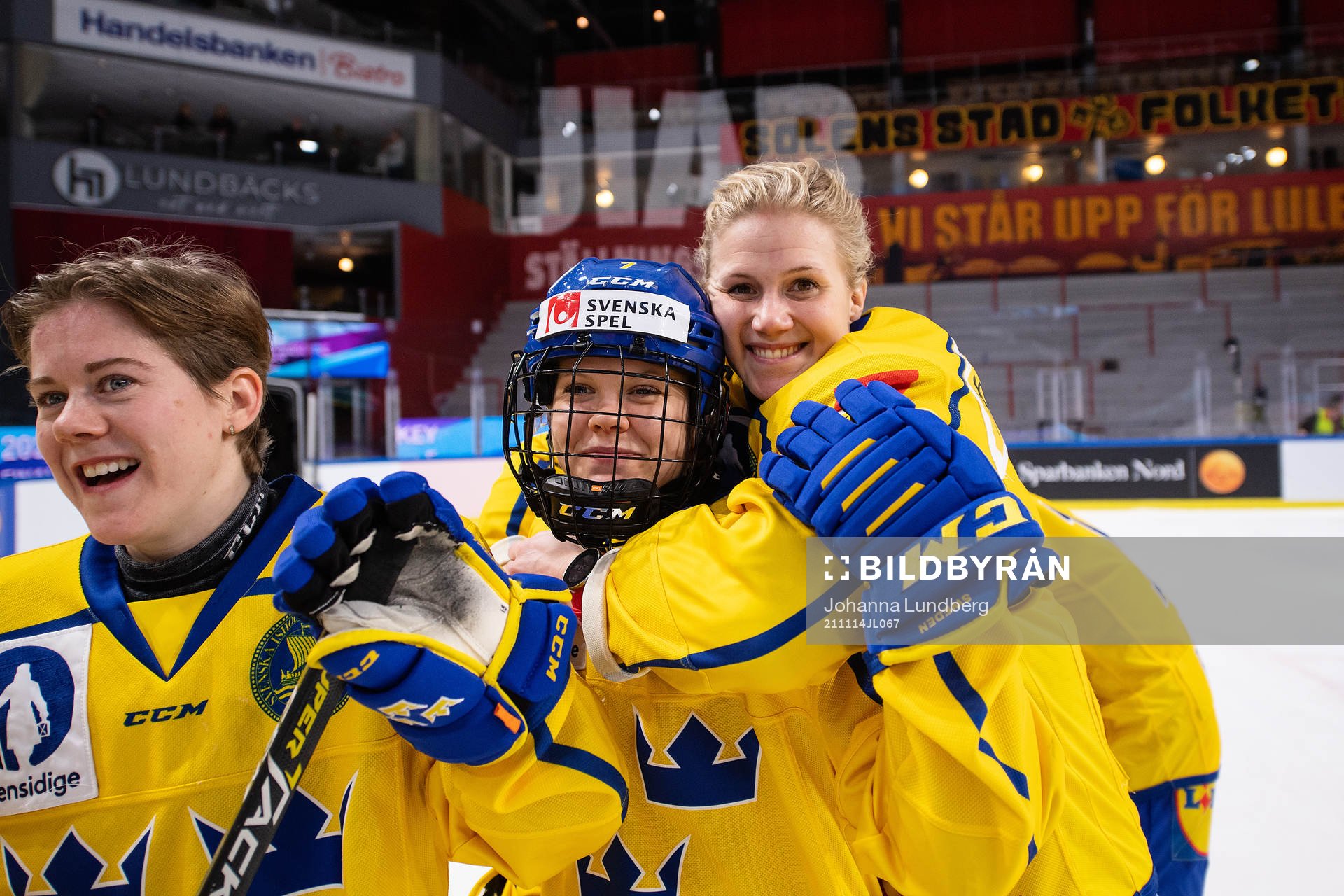 Lisa Johansson, Linnea Hedin and Johanna Fällman of Sweden
