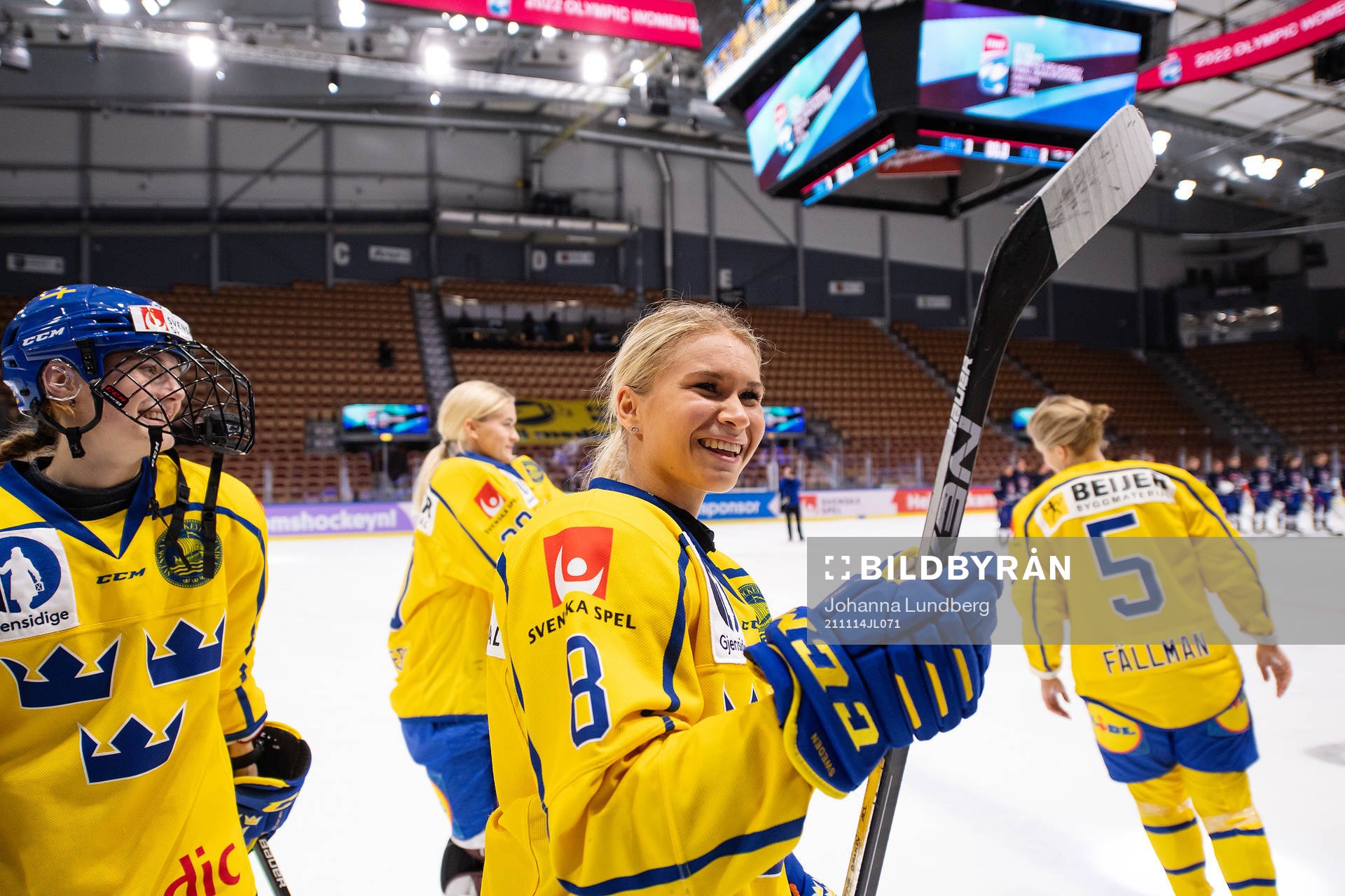 Ebba Berglund of Sweden celebrates