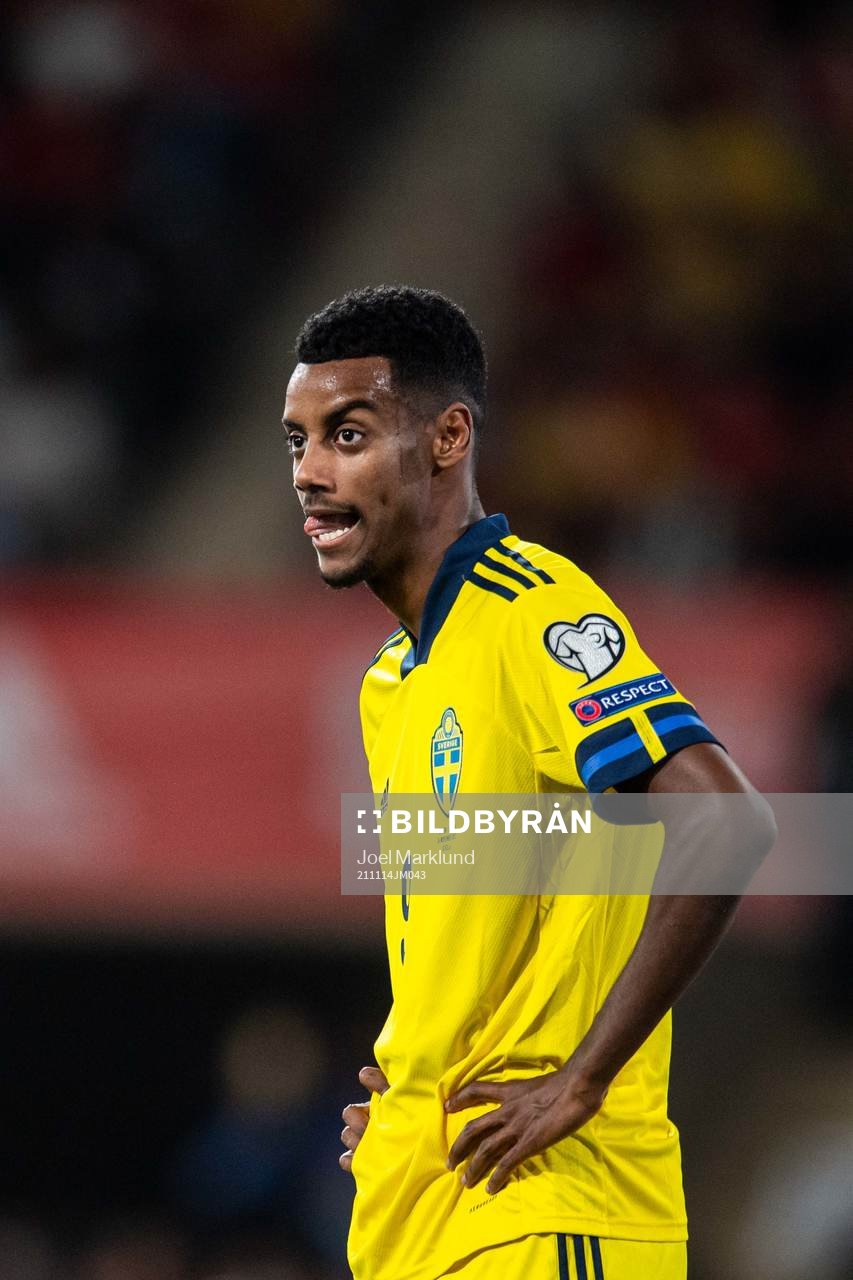 Alexander Isak of Sweden looks dejected