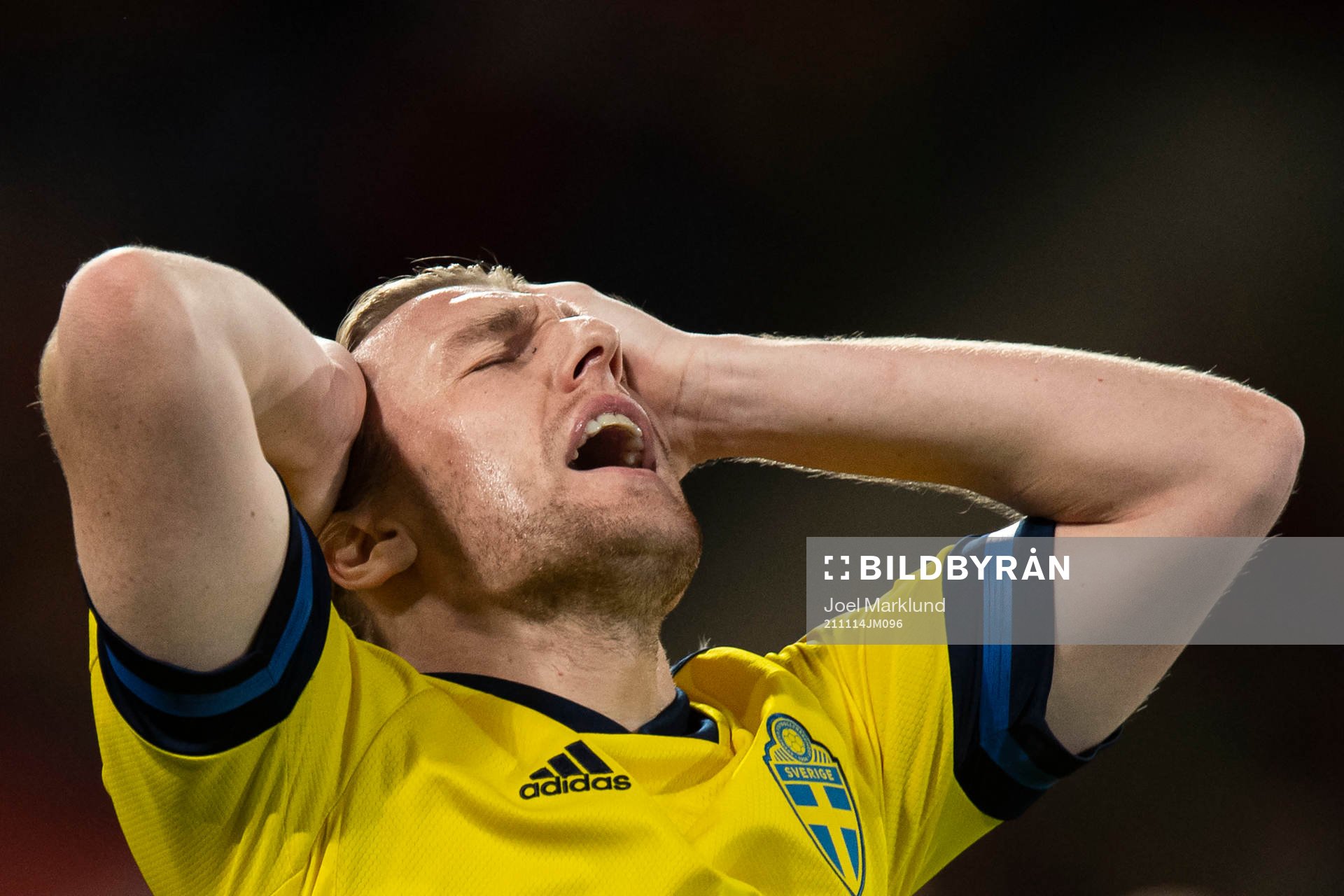 Emil Forsberg of Sweden reacts