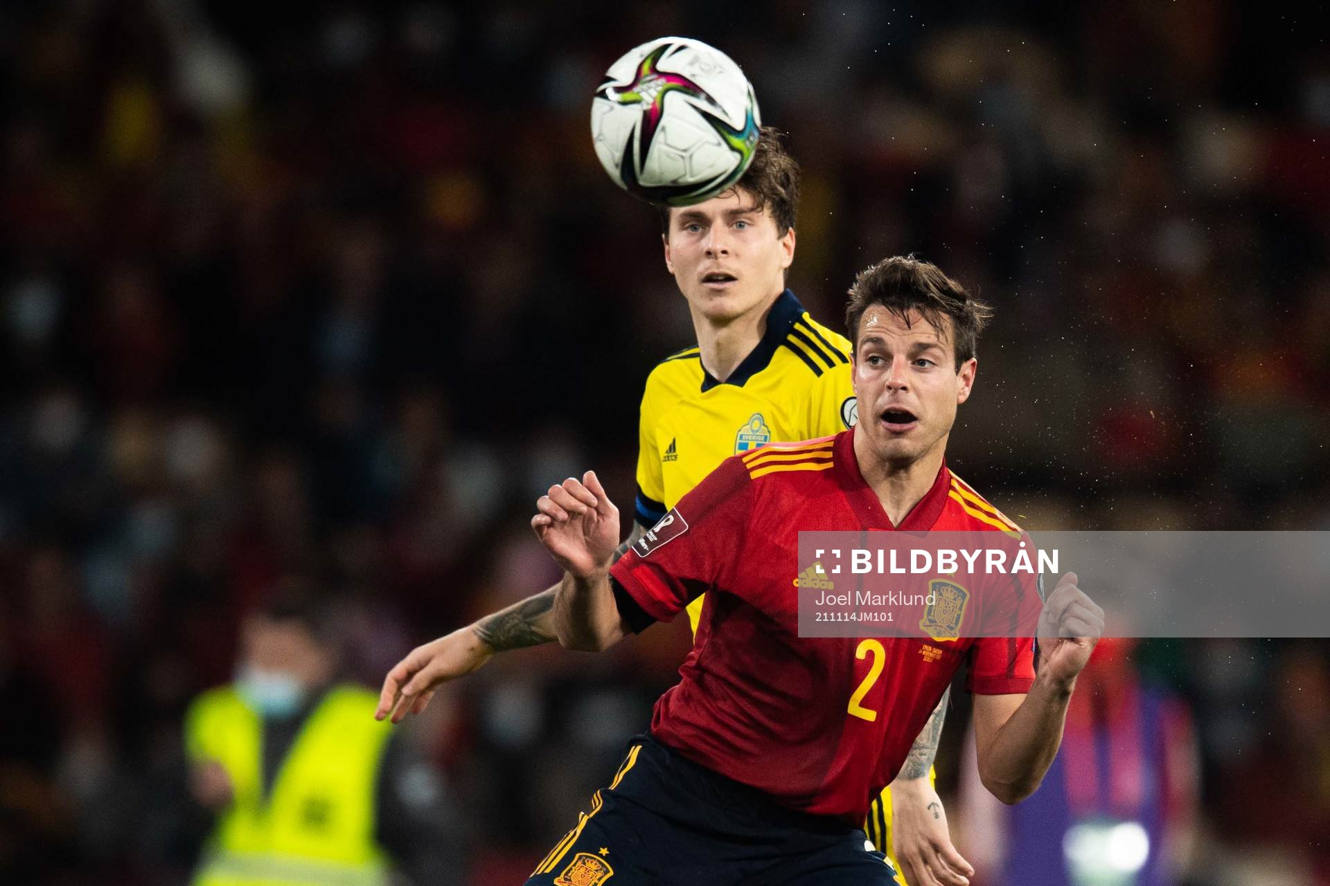 Victor Nilsson Lindelöf of Sweden and Cesar Azpilicueta of
