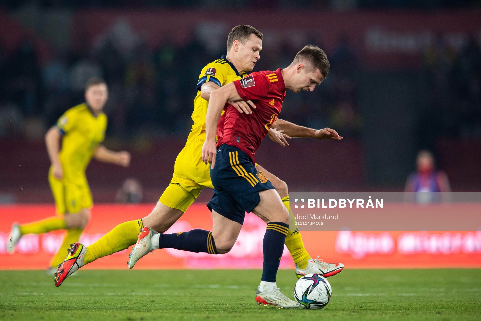 Viktor Claesson of Sweden and Dani Olmo of Spain