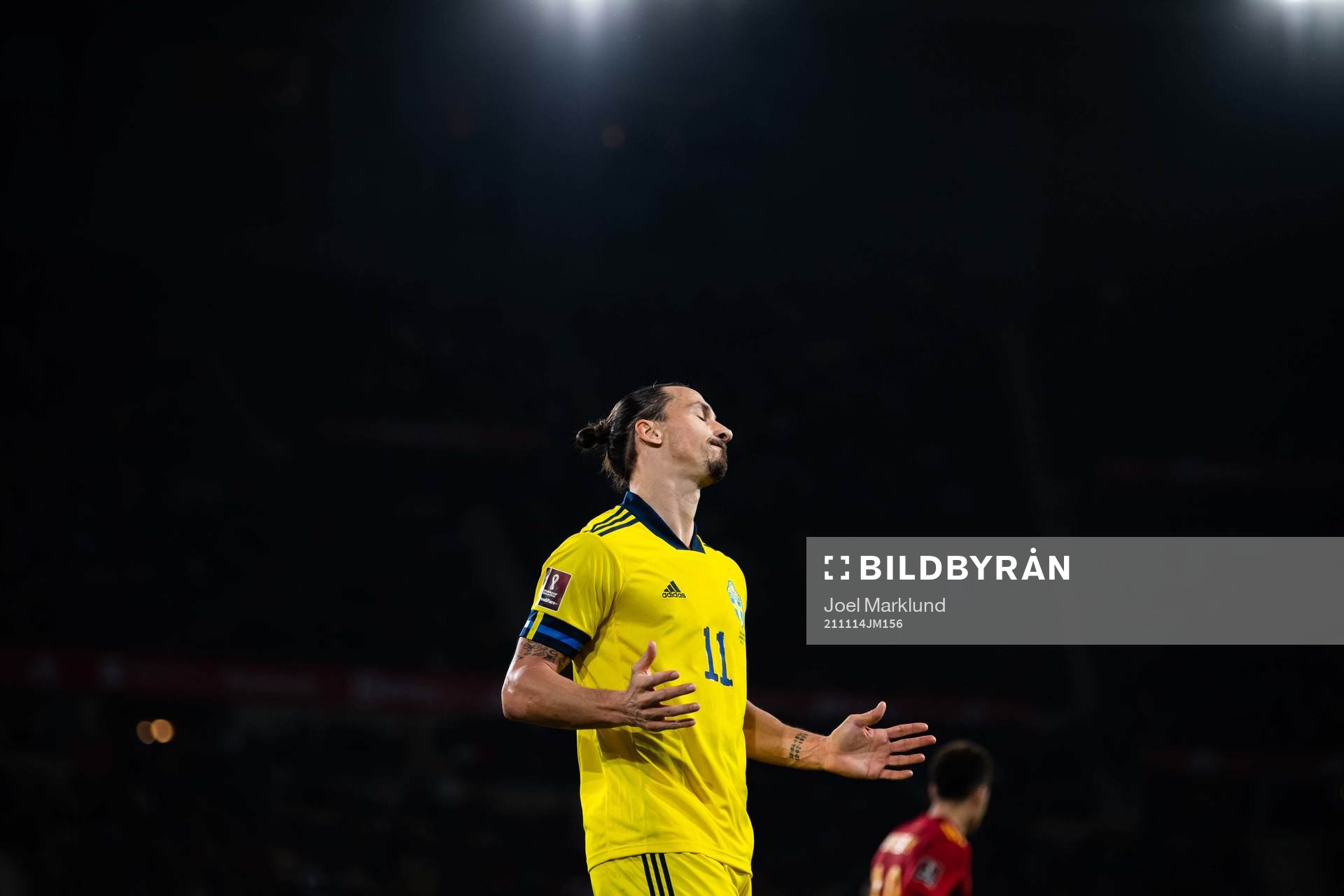 Zlatan Ibrahimovic of Sweden looks dejected