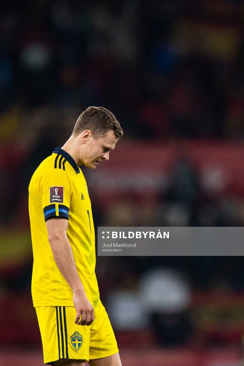 Viktor Claesson of Sweden looks dejected