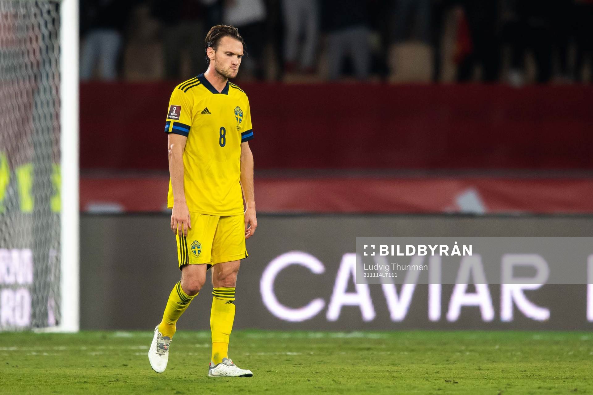 Albin Ekdal of Sweden looks dejected