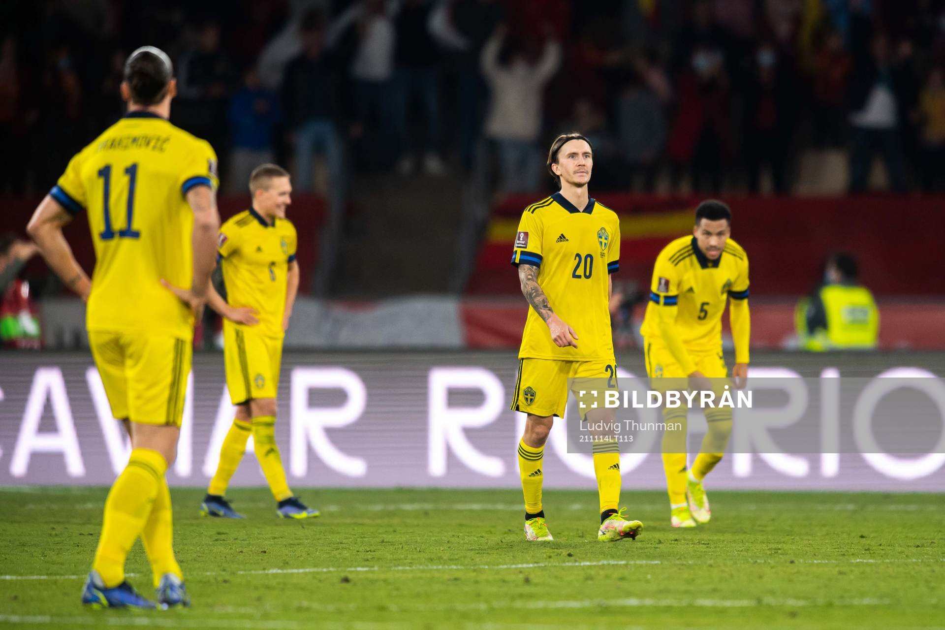 Kristoffer Olsson, Martin Olsson of Sweden look dejected