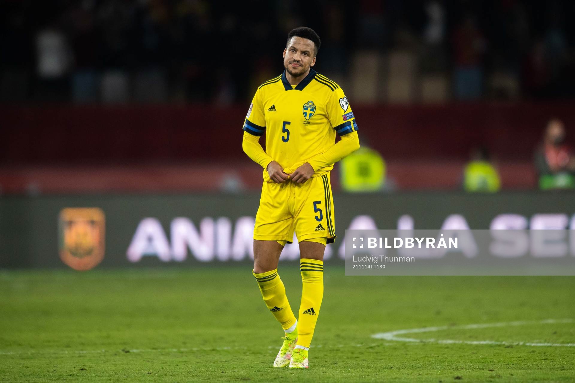 Martin Olsson of Sweden looks dejected