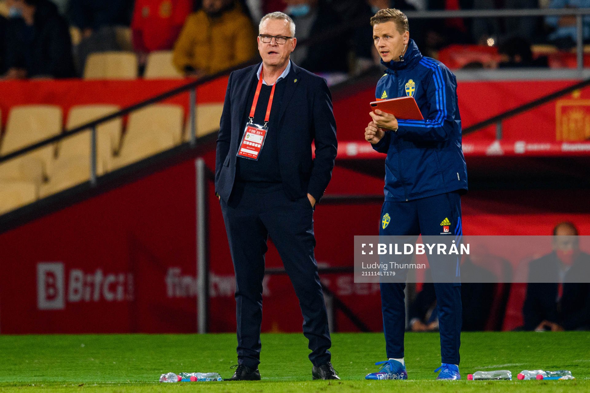 Head coach Janne Andersson of Sweden and goalkeeper coach