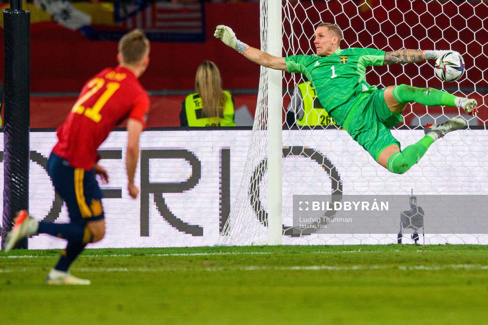 Goalkeeper Robin Olsen of Sweden