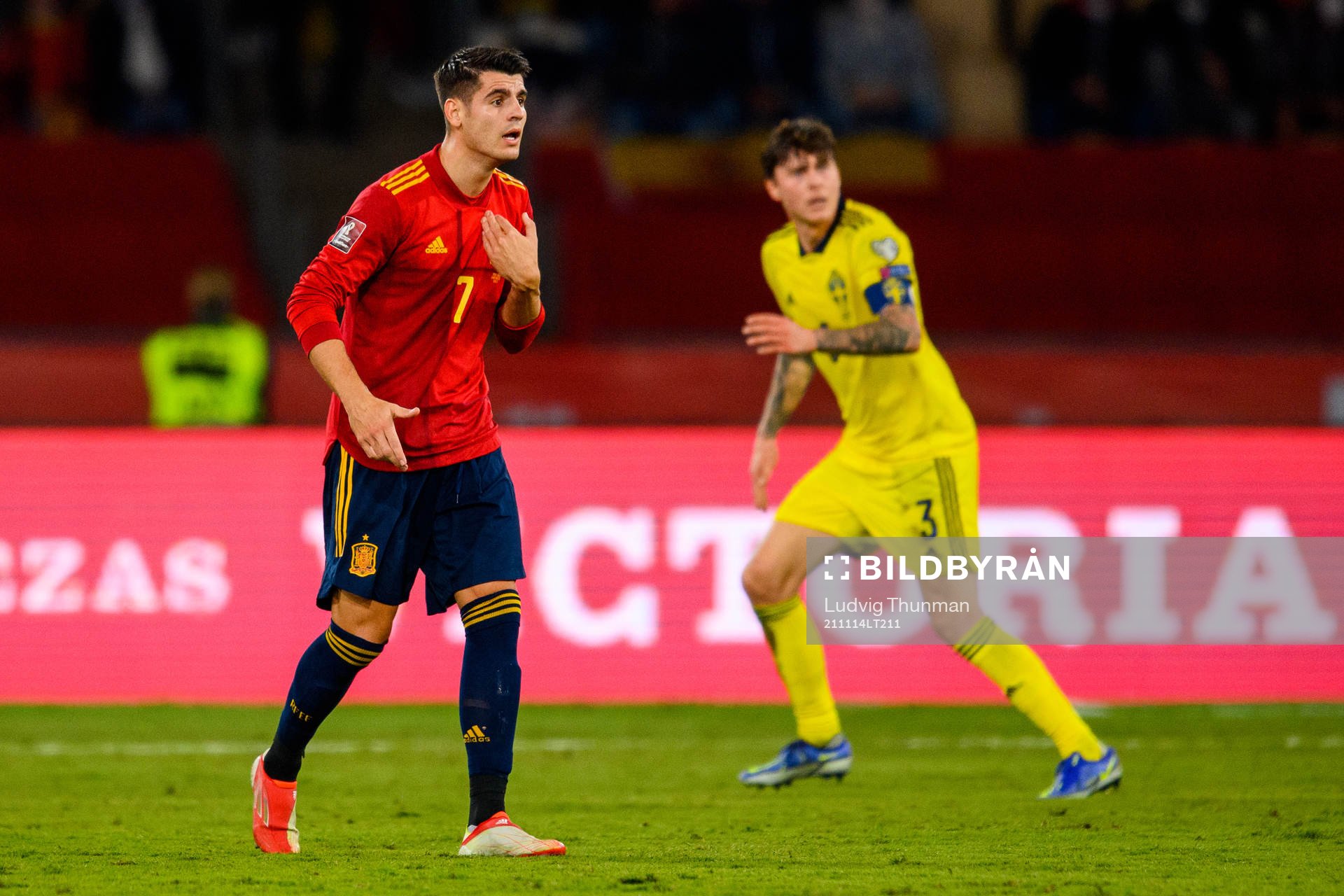 Alvaro Morata of Spain