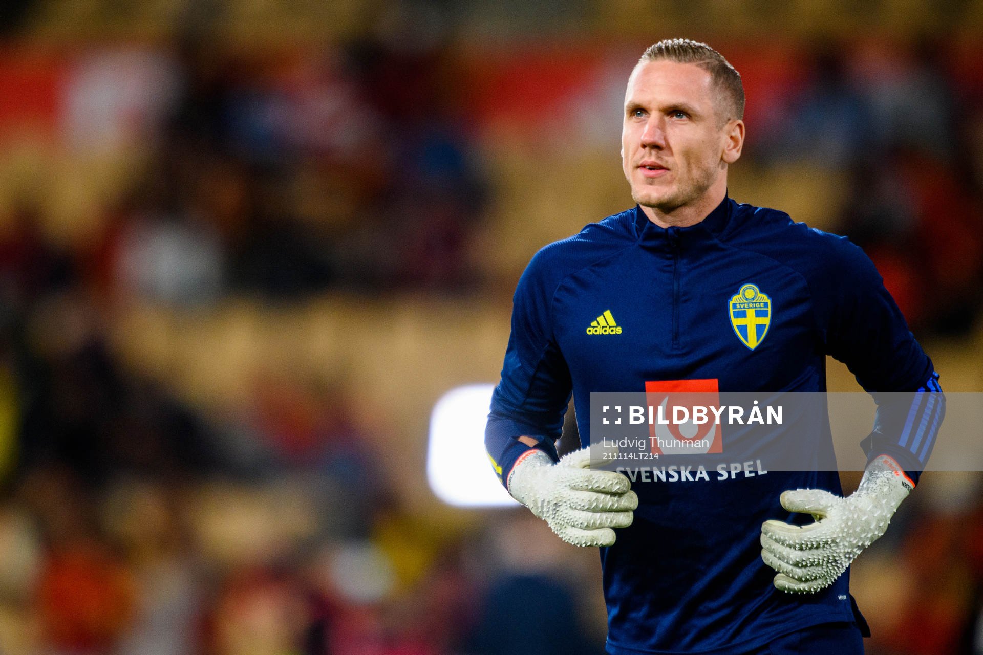 Goalkeeper Robin Olsen of Sweden