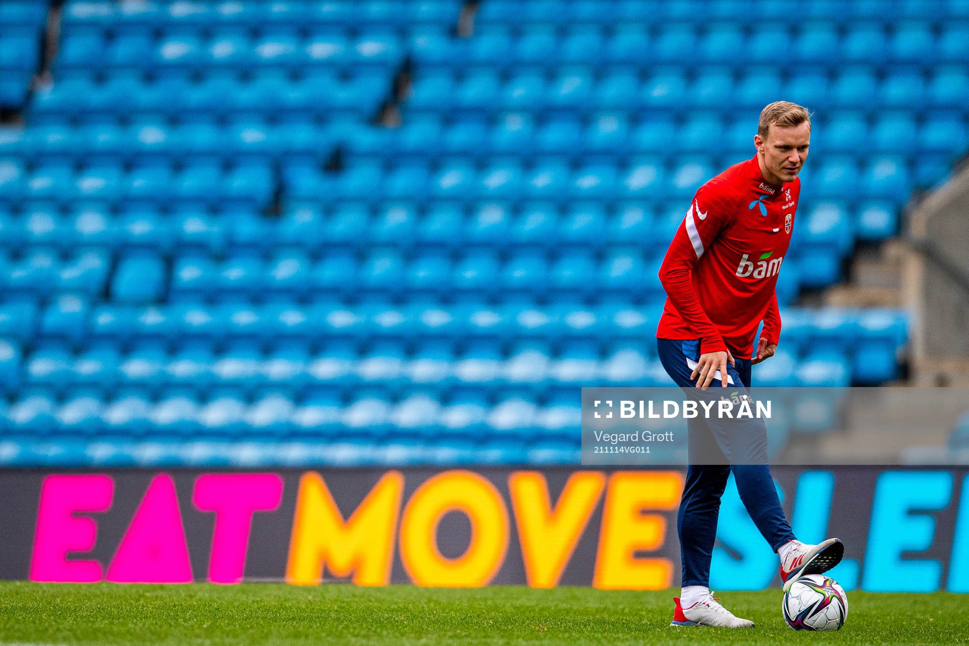 Marius Lode of the Norwegian national football team