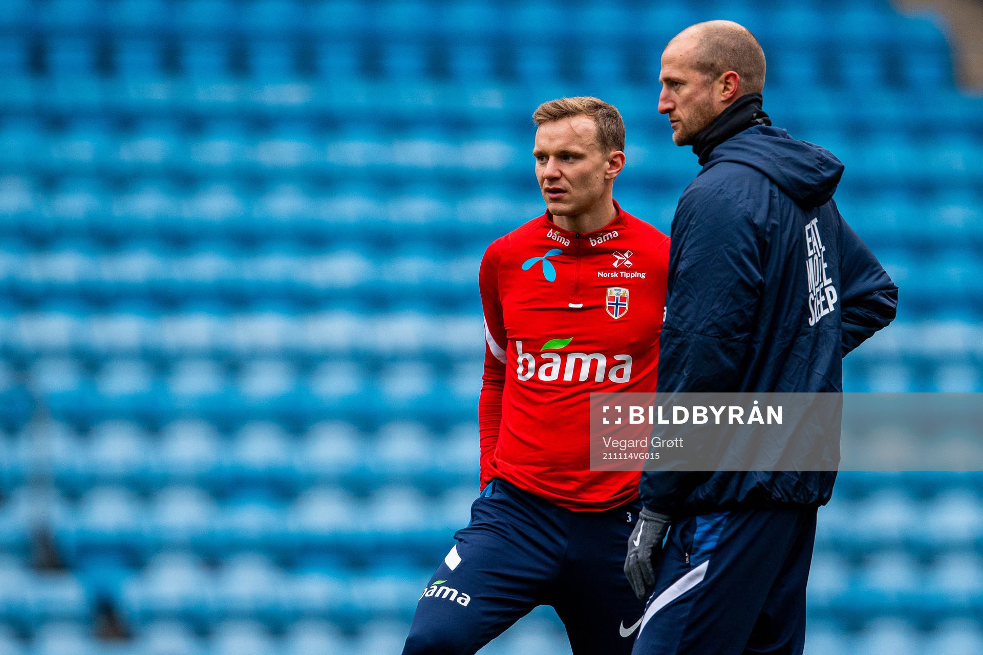 Marius Lode of the Norwegian national football team talks