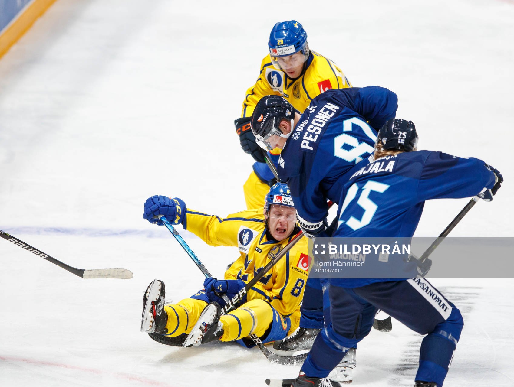 Fredrik Olofsson, Pontus Holmberg of Sweden, Harri Pesonen
