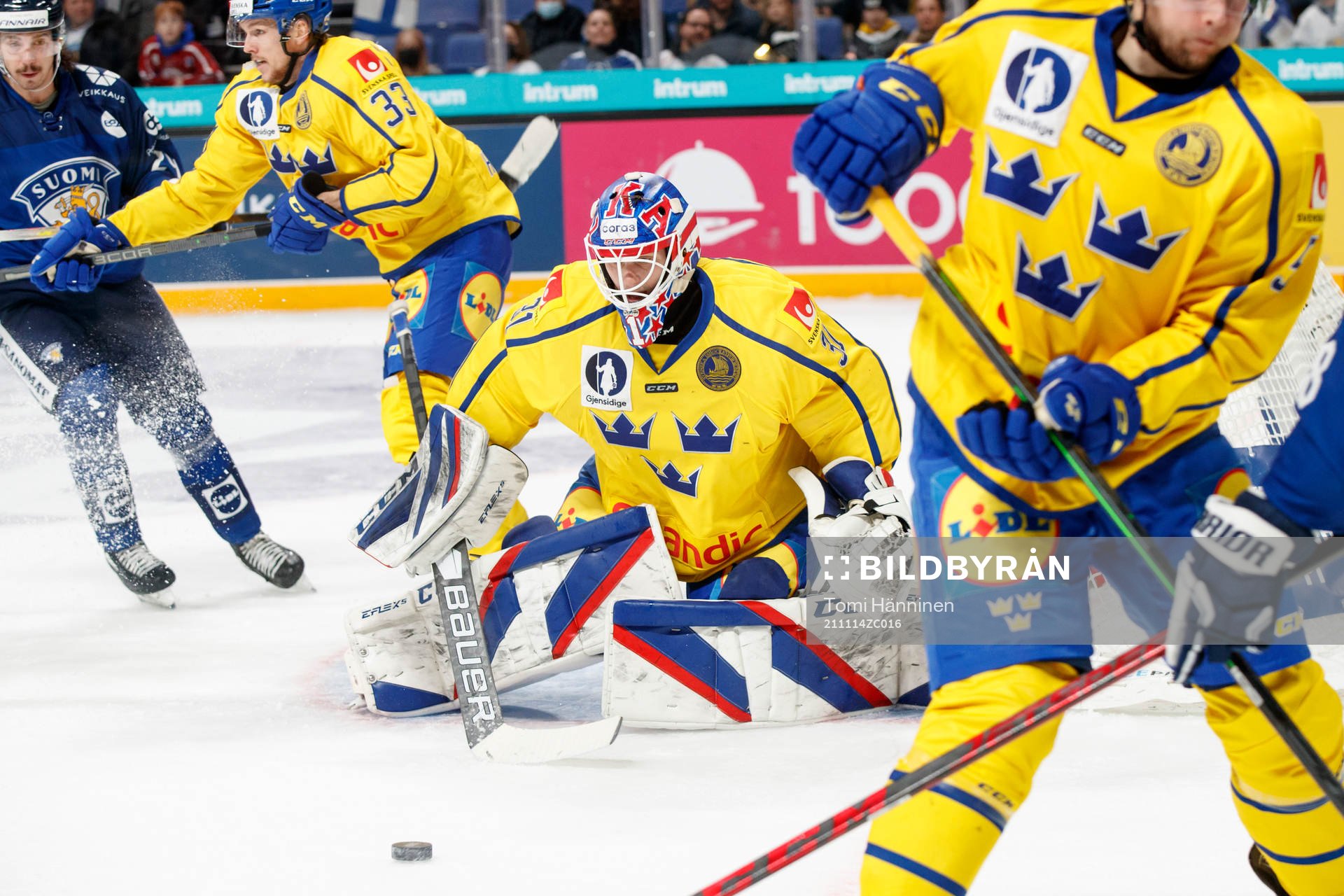 Goalkeeper Lars Johansson of Sweden