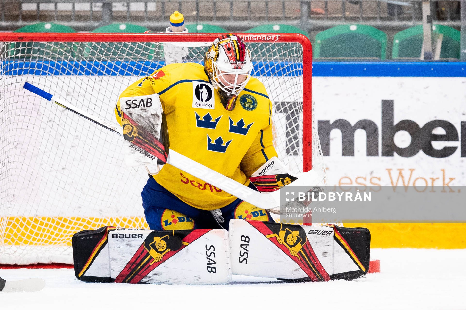 Goalkeeper Jesper Wallstedt of Sweden