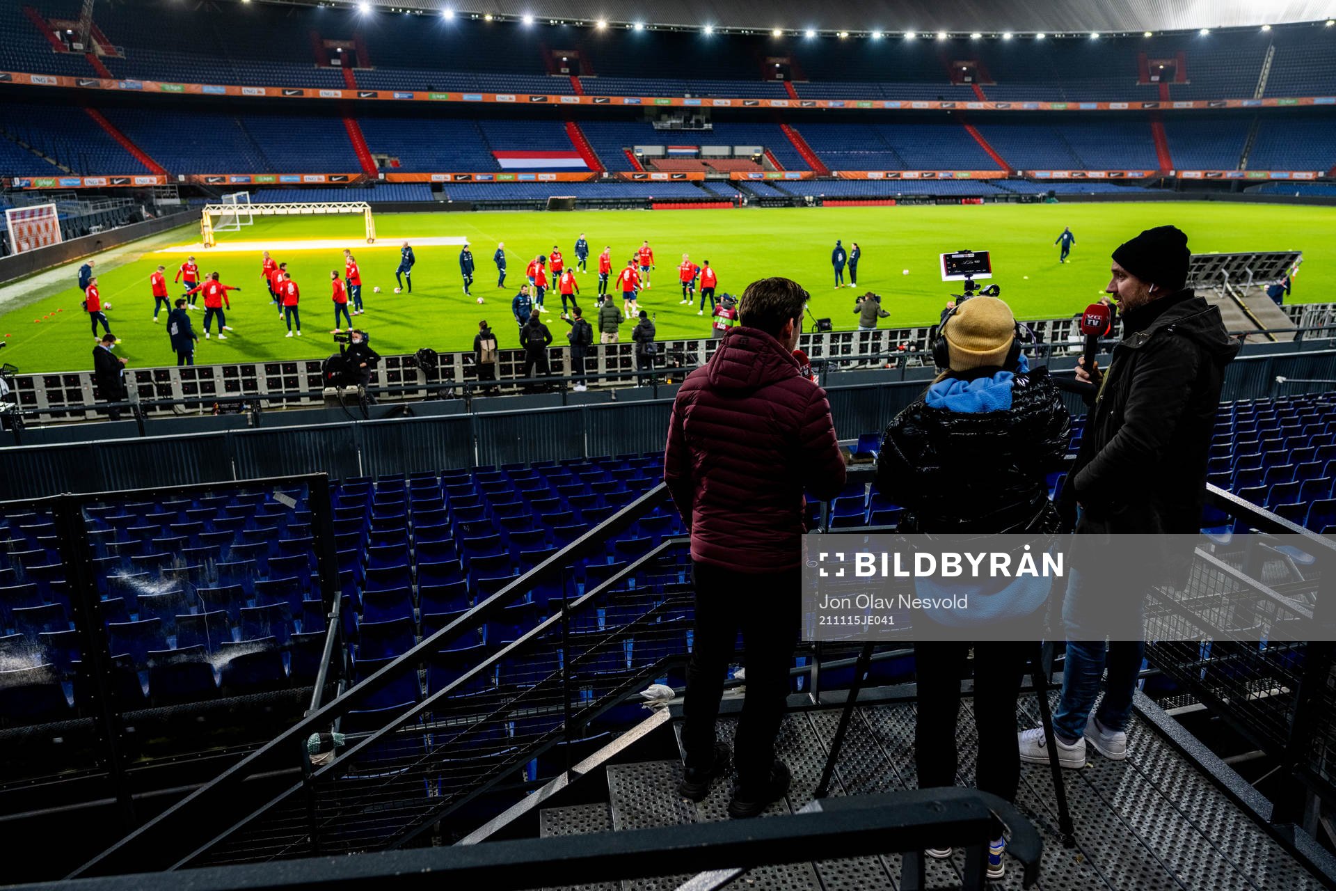 Bernt Hulsker, pundit of Verdens Gang, during a training session on November 15, 2021 in Rotterdam. 