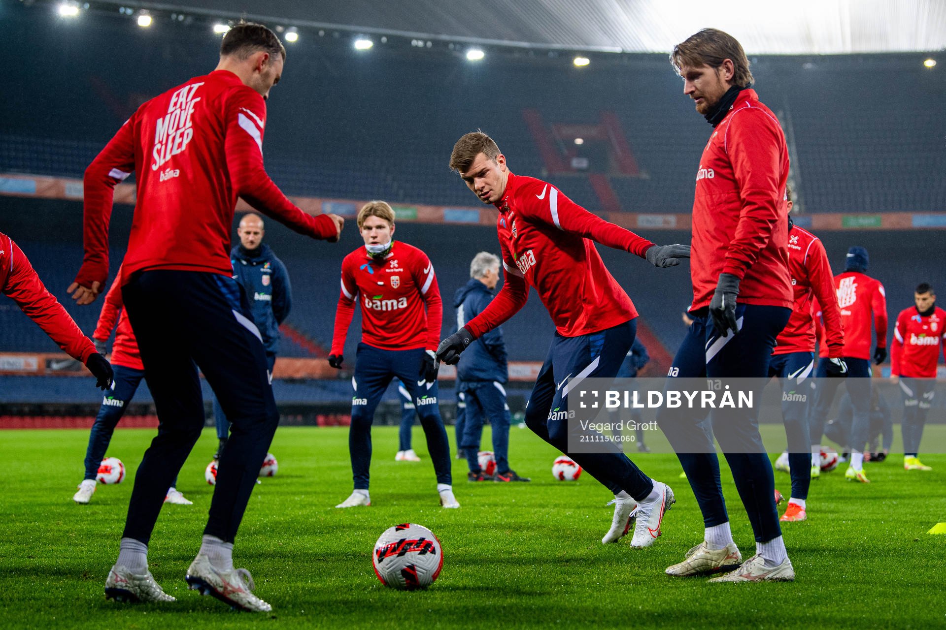 Alexander Sørloth and Stefan Strandberg of the Norwegian