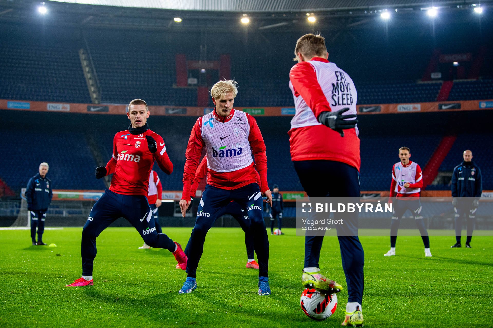 Julian Ryerson and Morten Thorsby of the Norwegian national