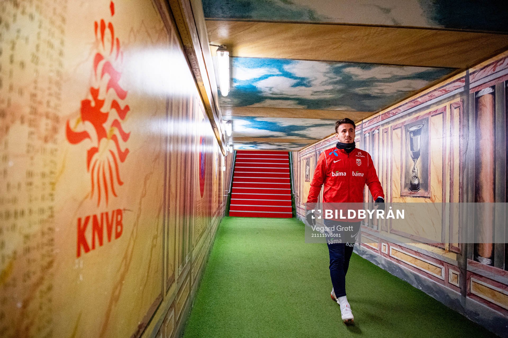 Anders Trondsen of the Norwegian national football team ahead of a training session on November 15, 2021 in Rotterdam. 