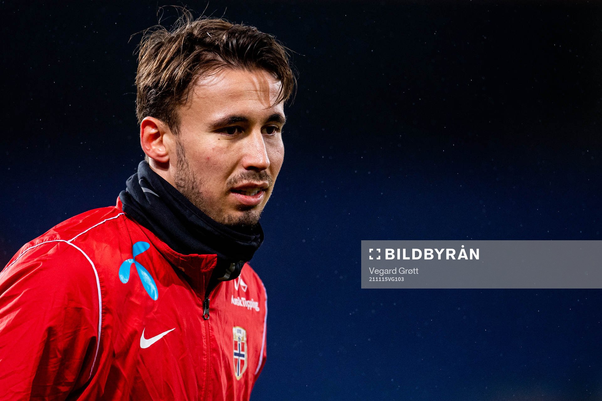 Anders Trondsen of the Norwegian national football team during a training session on November 15, 2021 in Rotterdam. 