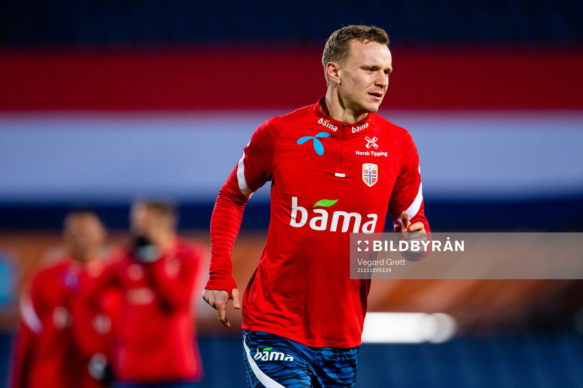 Marius Lode of the Norwegian national football team