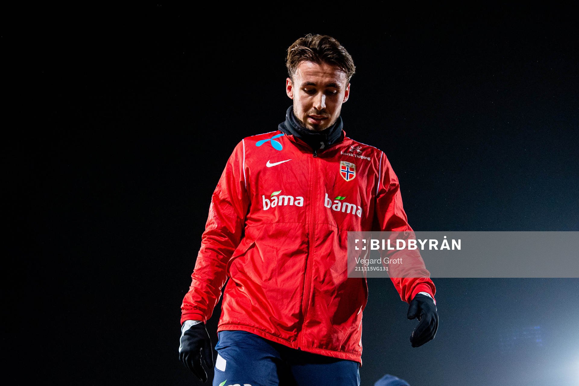 Anders Trondsen of the Norwegian national football team during a training session on November 15, 2021 in Rotterdam. 