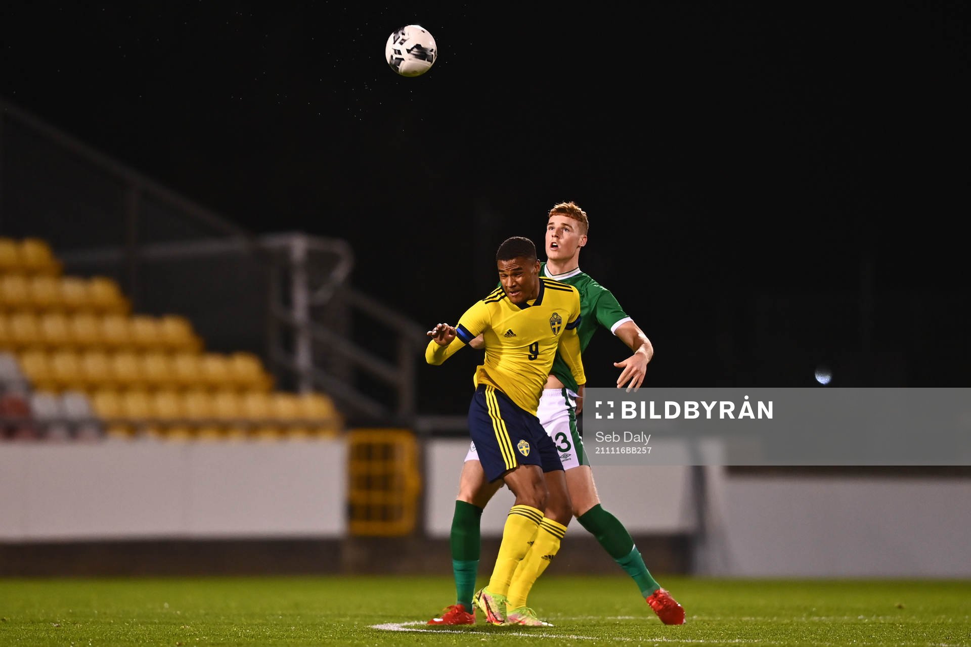 Amin Sarr of Sweden and Joel Bagan of Republic of Ireland