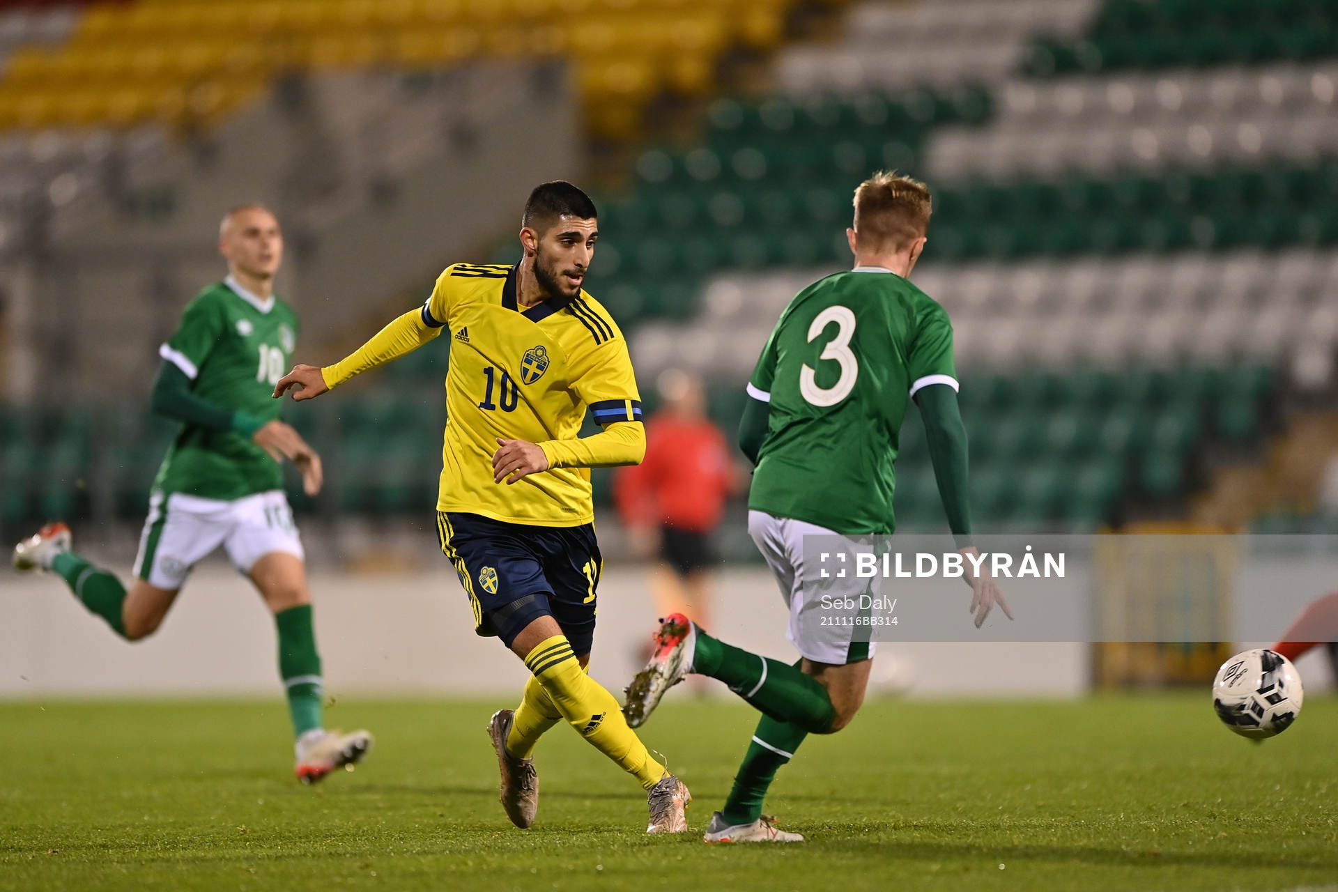 Rami Al Hajj of Sweden and Joel Bagan of Republic of Ireland
