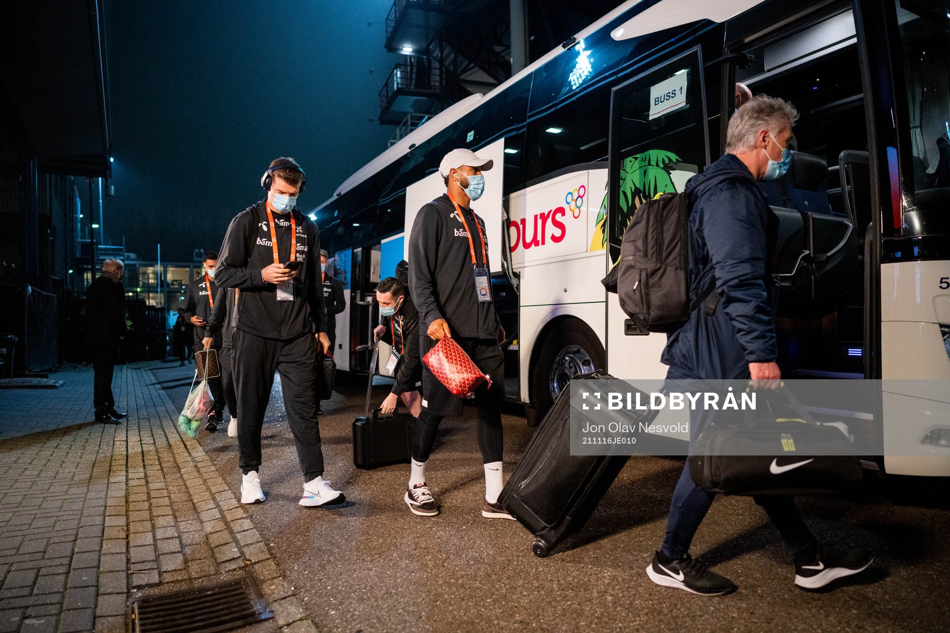 Alexander Sørloth and Joshua King of Norway arrives