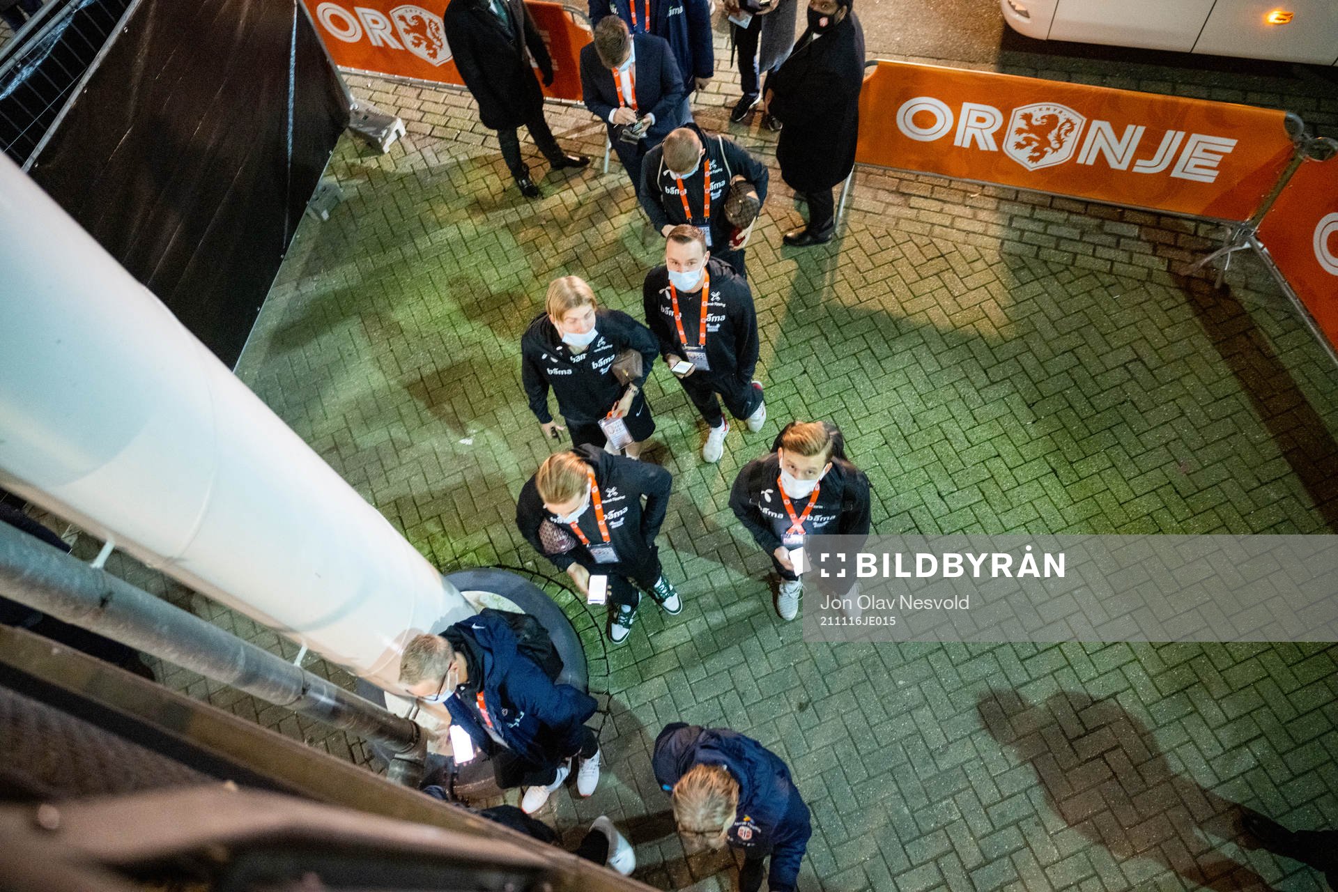 Players of Norway arrive