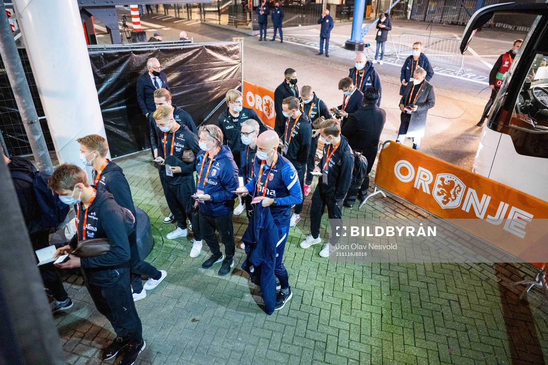 Ståle Solbakken, head coach of Norway, arrives