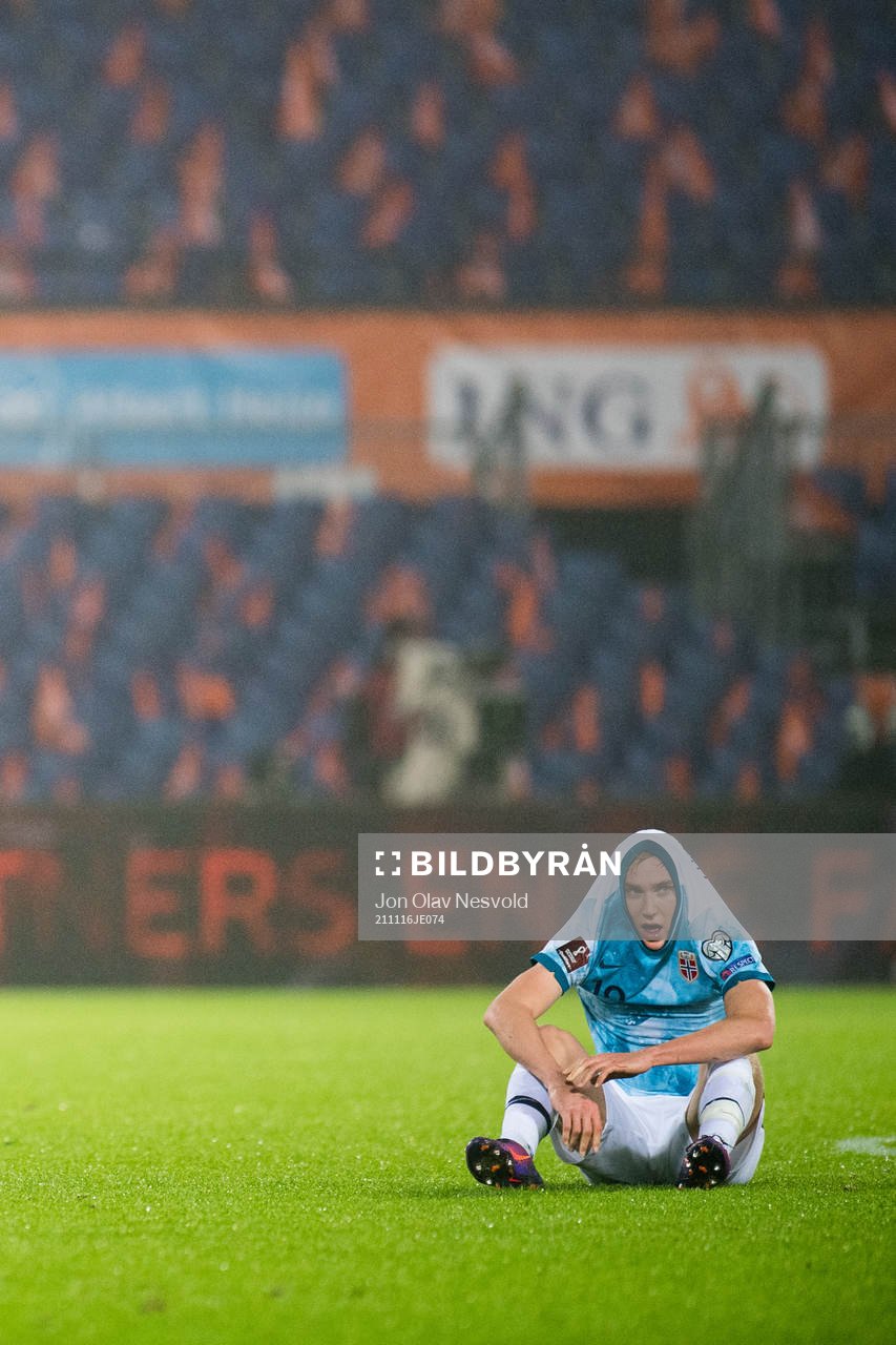 Kristian Thorstvedt of Norway looks dejected