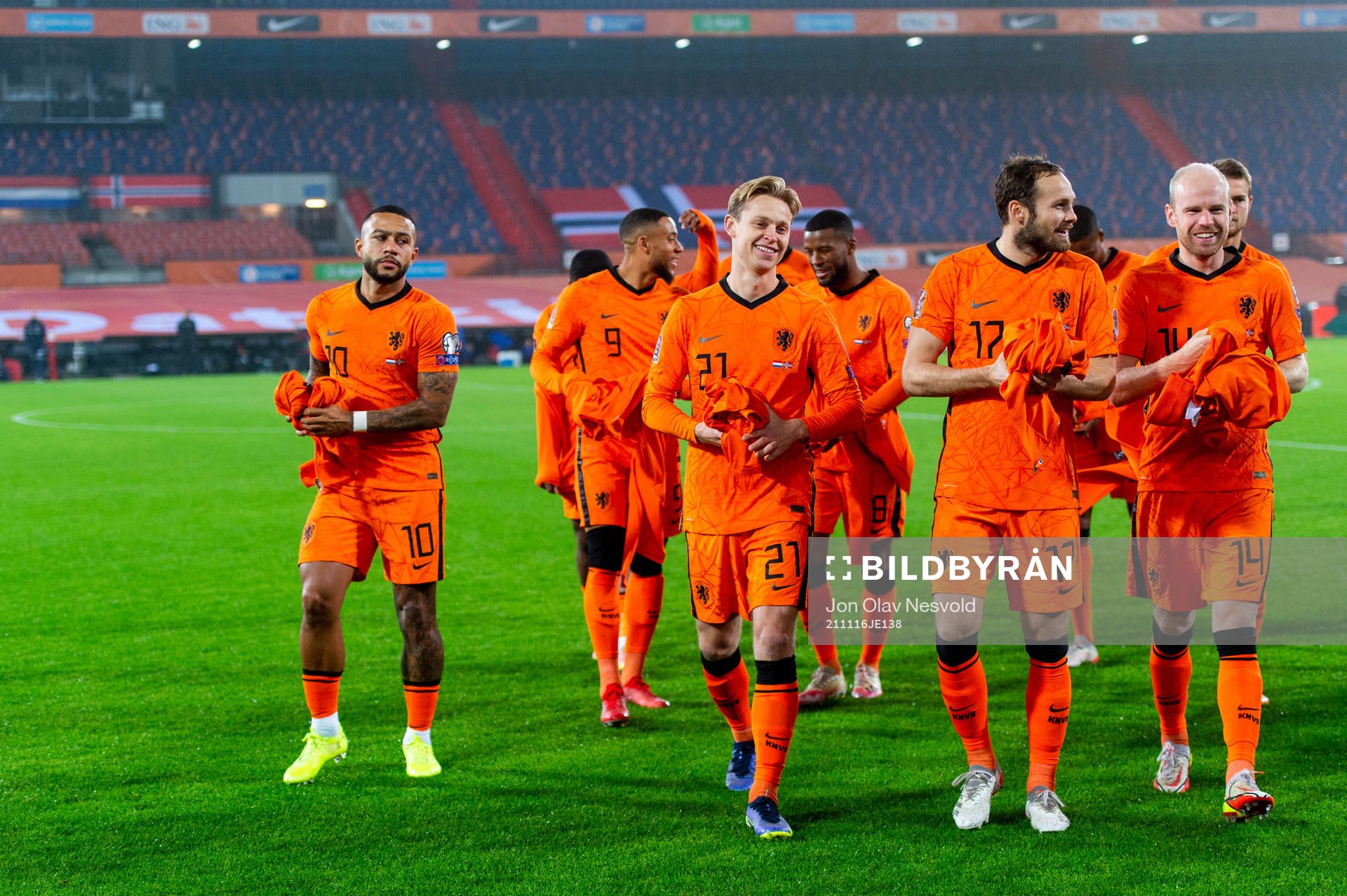 Memphis Depay, Frenkie de Jong, Daley Blind and Davy