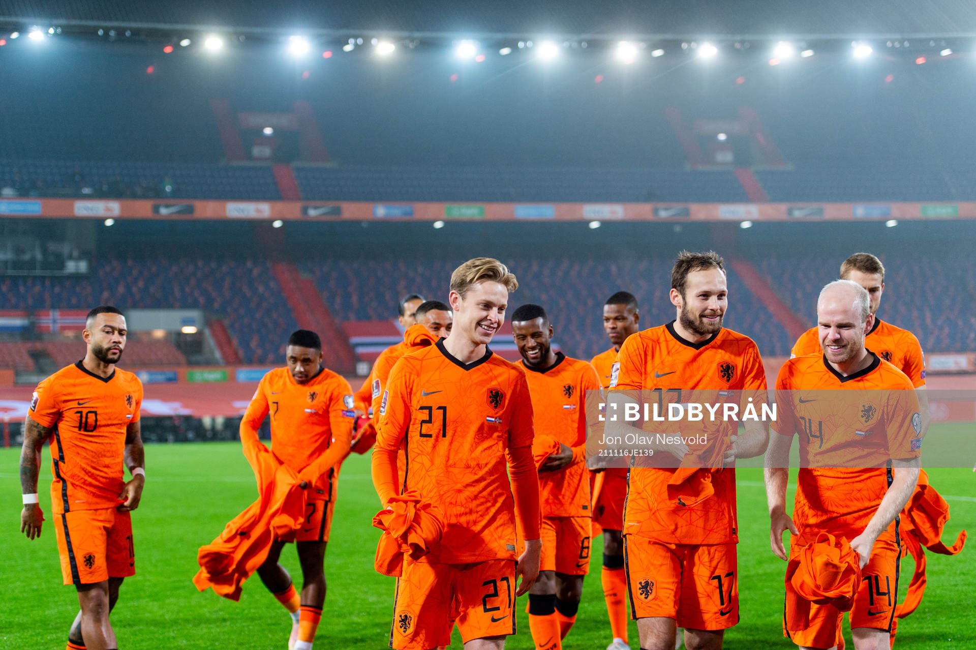 Frenkie de Jong, Daley Blind and Davy Klaassen of