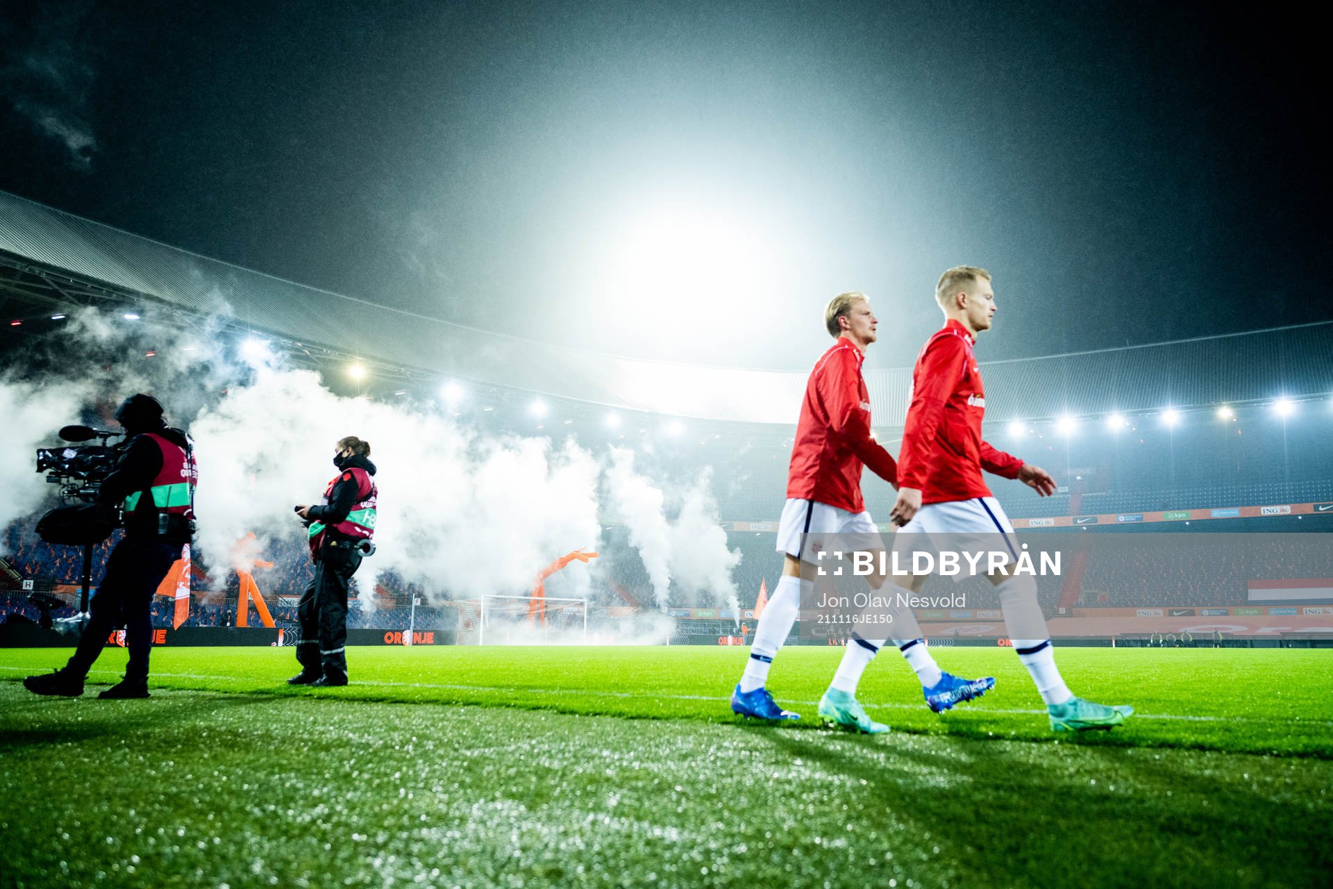 Morten Thorsby and Andreas Hanche-Olsen of Norway