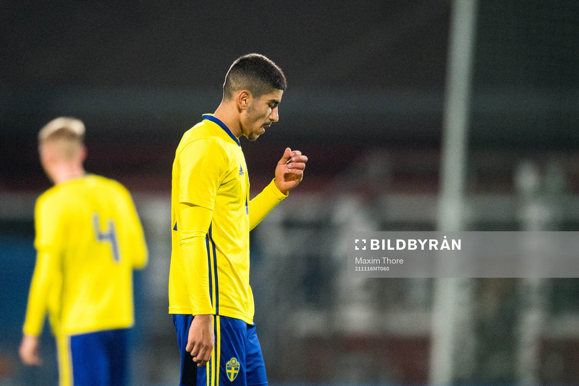 Peter Amoran of Sweden looks dejected