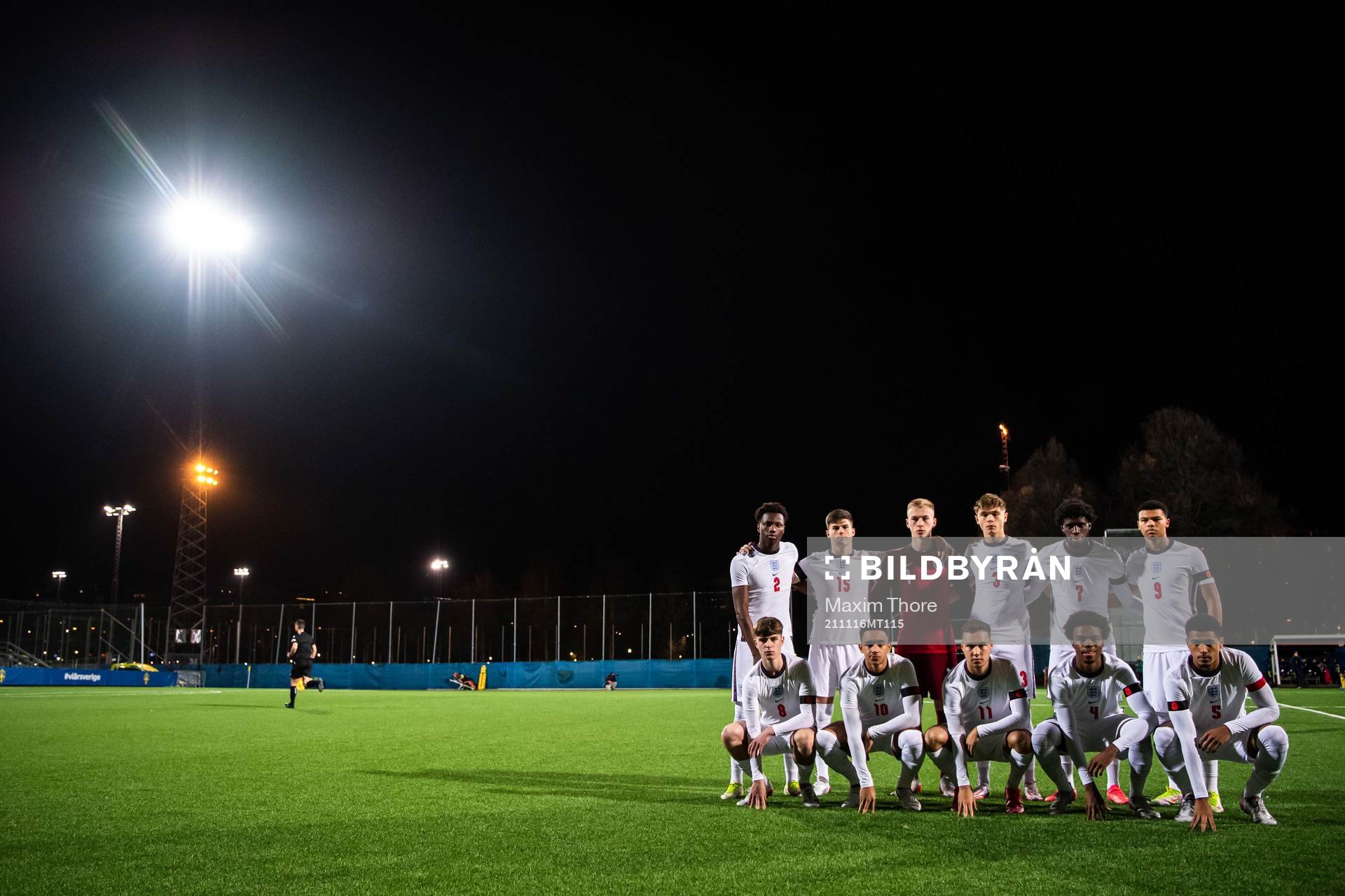 The starting eleven of England pose for a photo