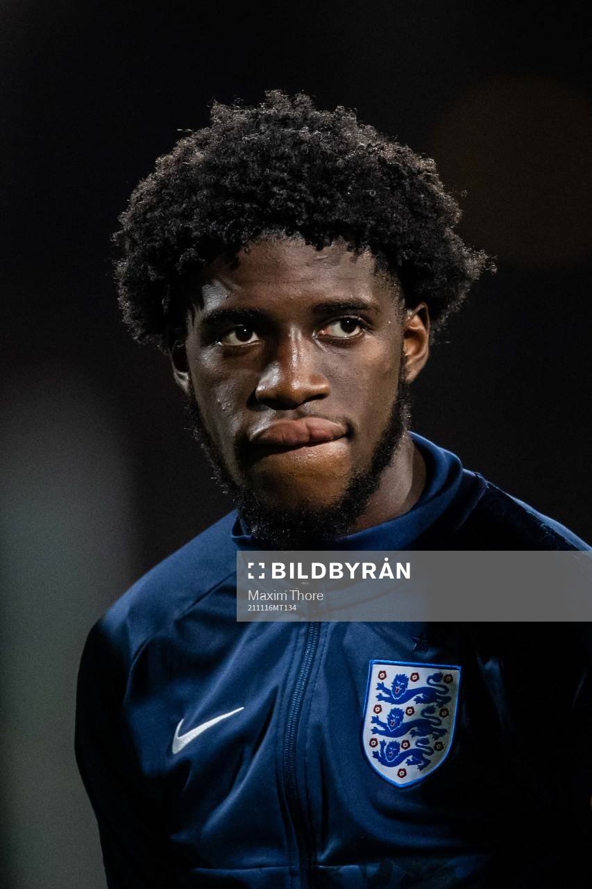 Samuel Iling-Junior of England at lineup